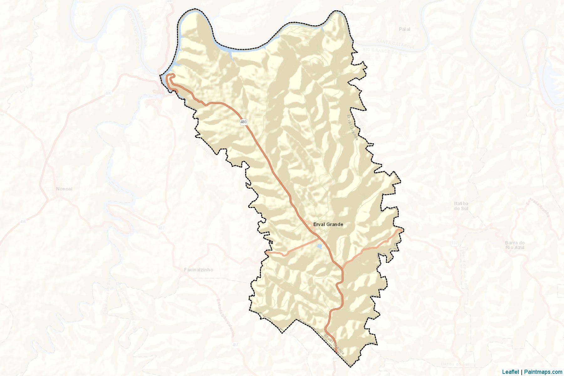 Erval Grande (Rio Grande Do Sul) Map Cropping Samples-2