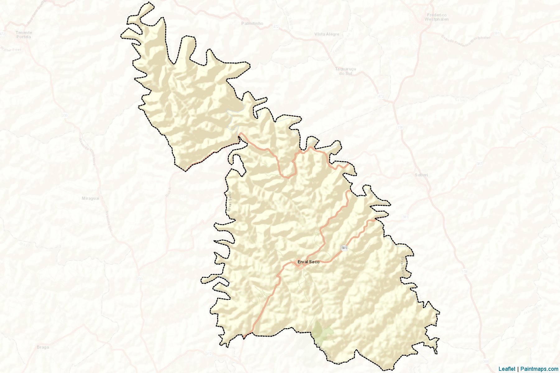 Muestras de recorte de mapas Erval Seco (Rio Grande Do Sul)-2