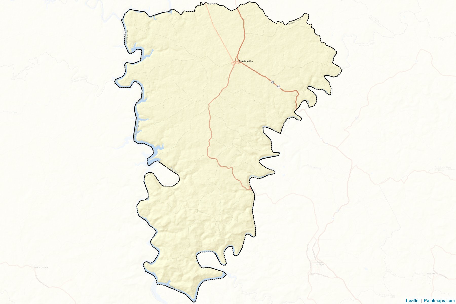 Muestras de recorte de mapas Estrela Velha (Rio Grande Do Sul)-2