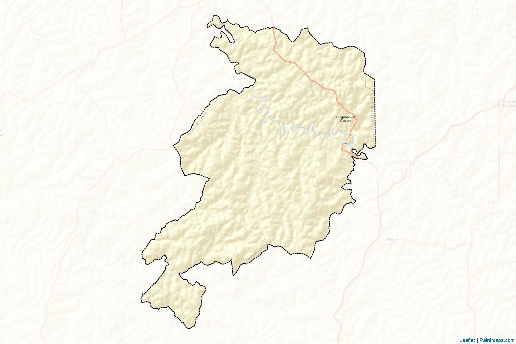 Eugenio de Castro (Rio Grande Do Sul) Map Cropping Samples-2