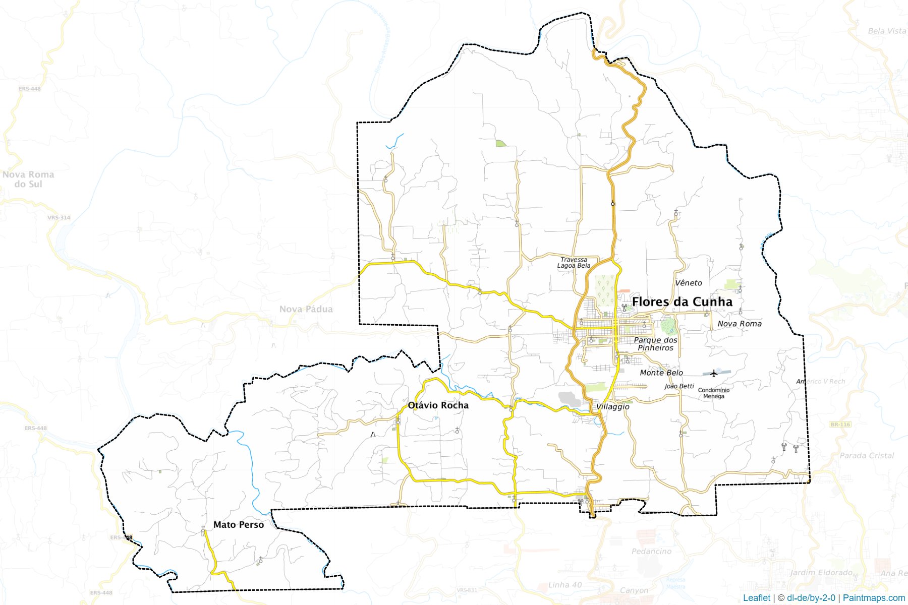 Flores da Cunha (Rio Grande Do Sul) Map Cropping Samples-1