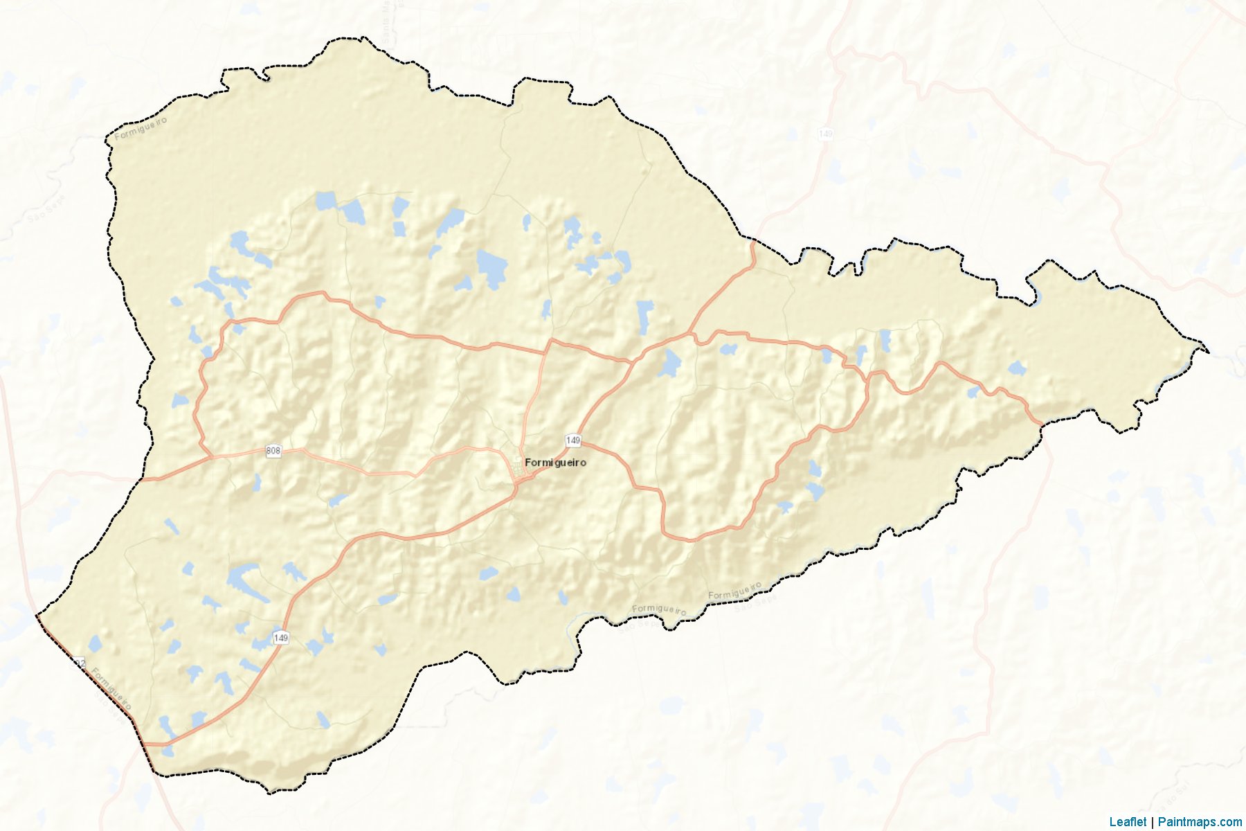 Muestras de recorte de mapas Formigueiro (Rio Grande Do Sul)-2