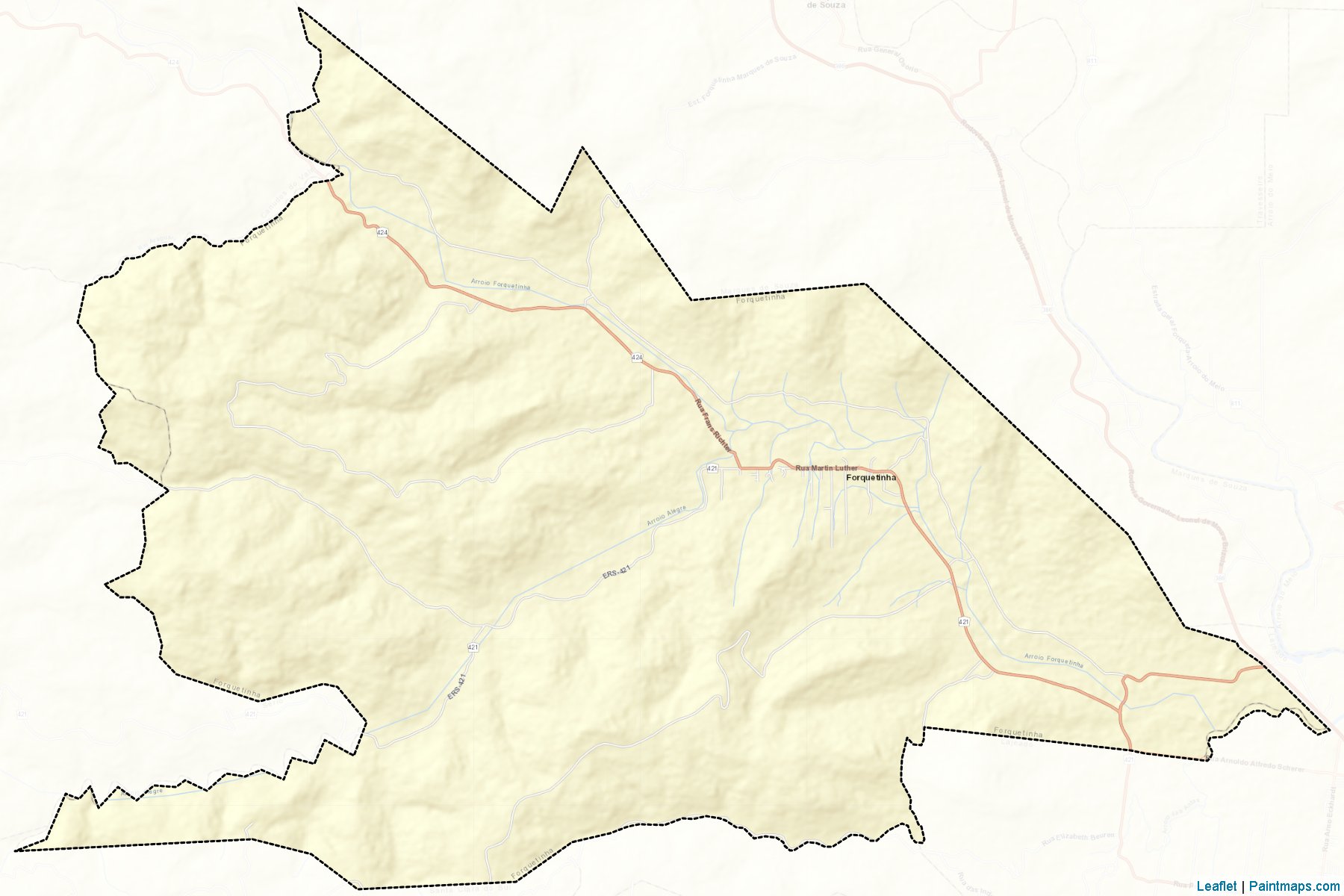 Muestras de recorte de mapas Forquetinha (Rio Grande Do Sul)-2