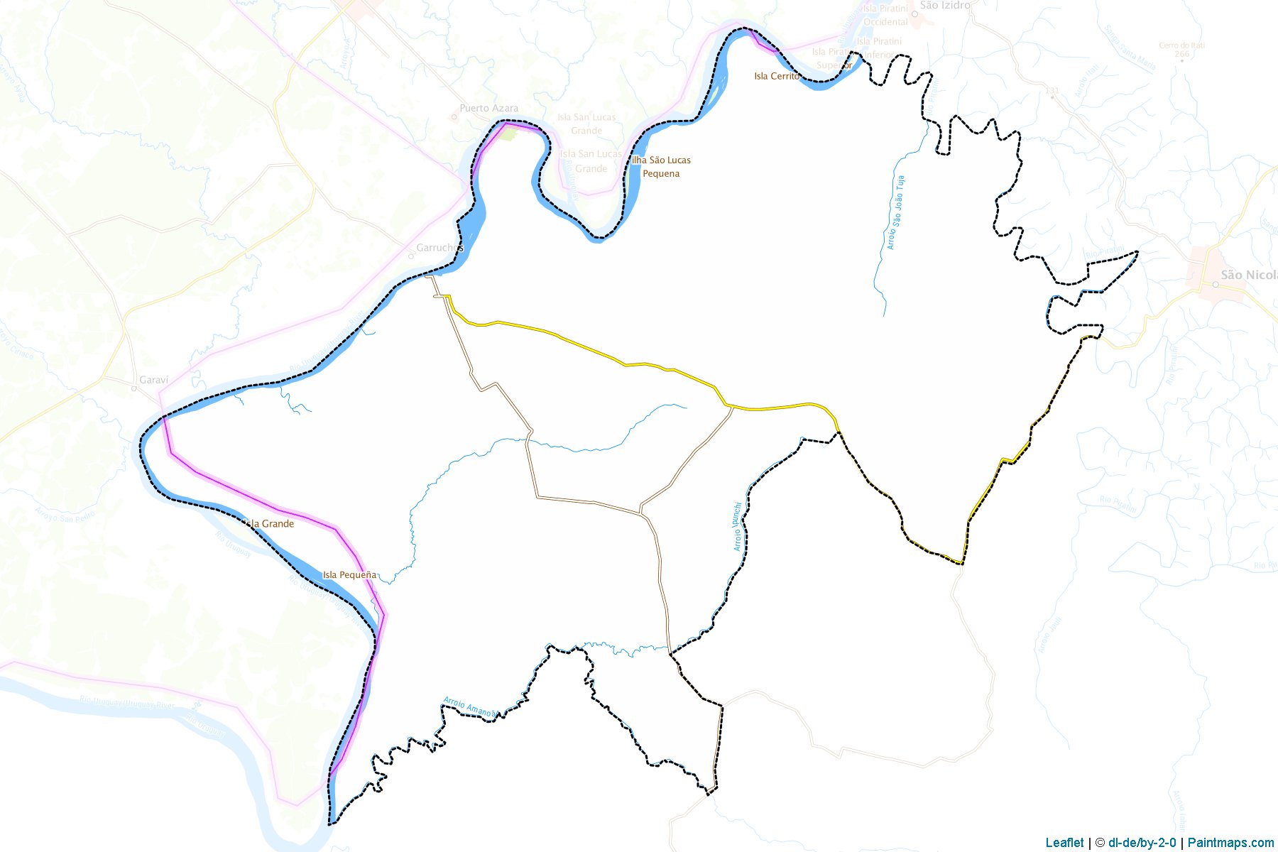 Garruchos (Rio Grande Do Sul) Map Cropping Samples-1