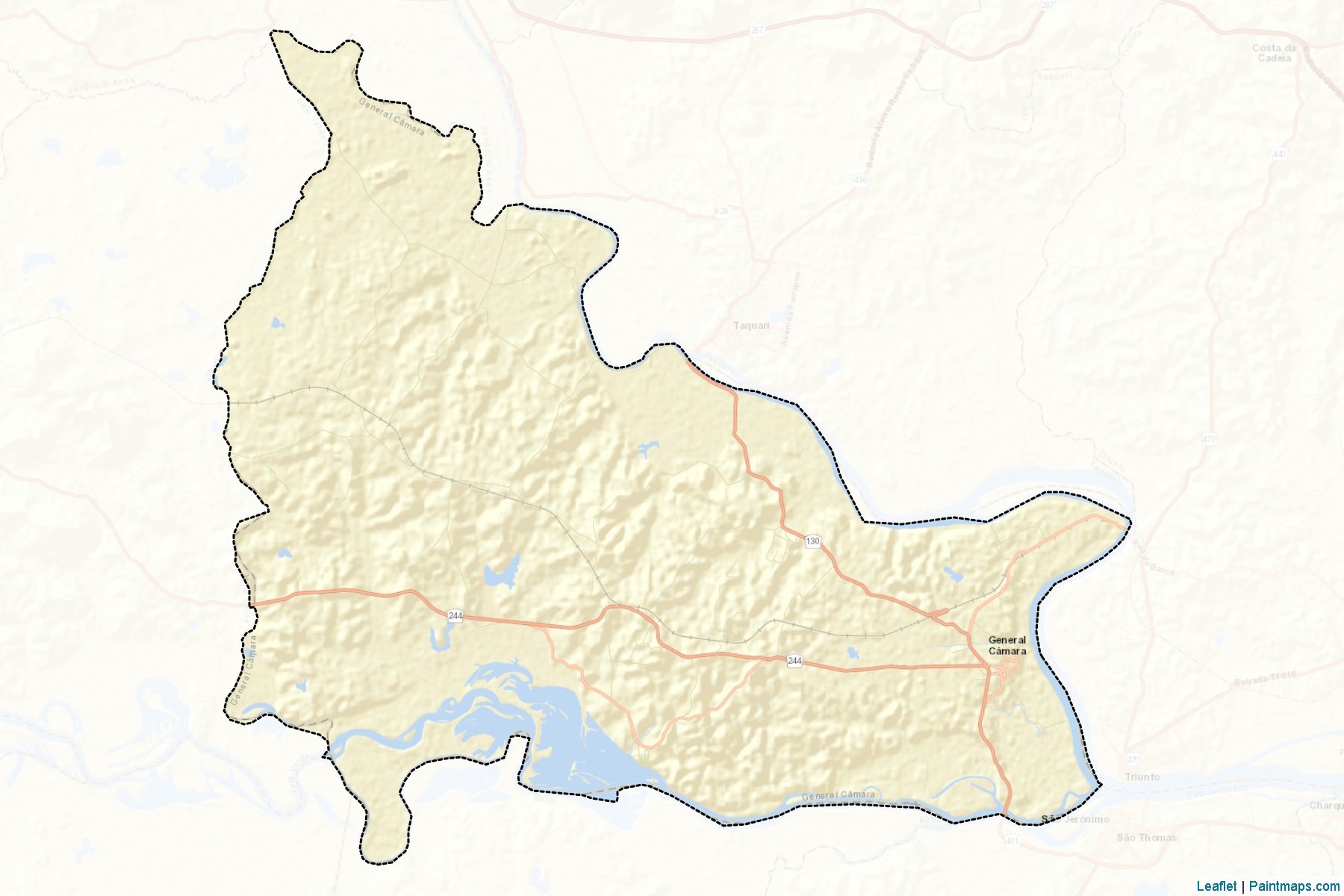 General Camara (Rio Grande Do Sul) Map Cropping Samples-2