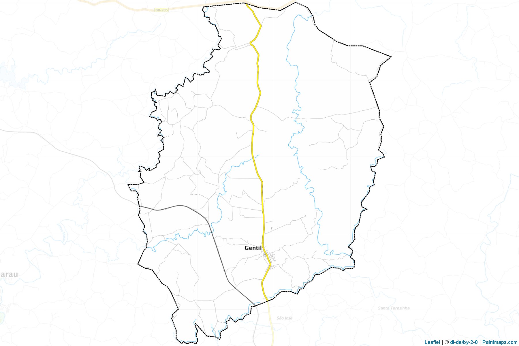 Gentil (Rio Grande Do Sul) Map Cropping Samples-1