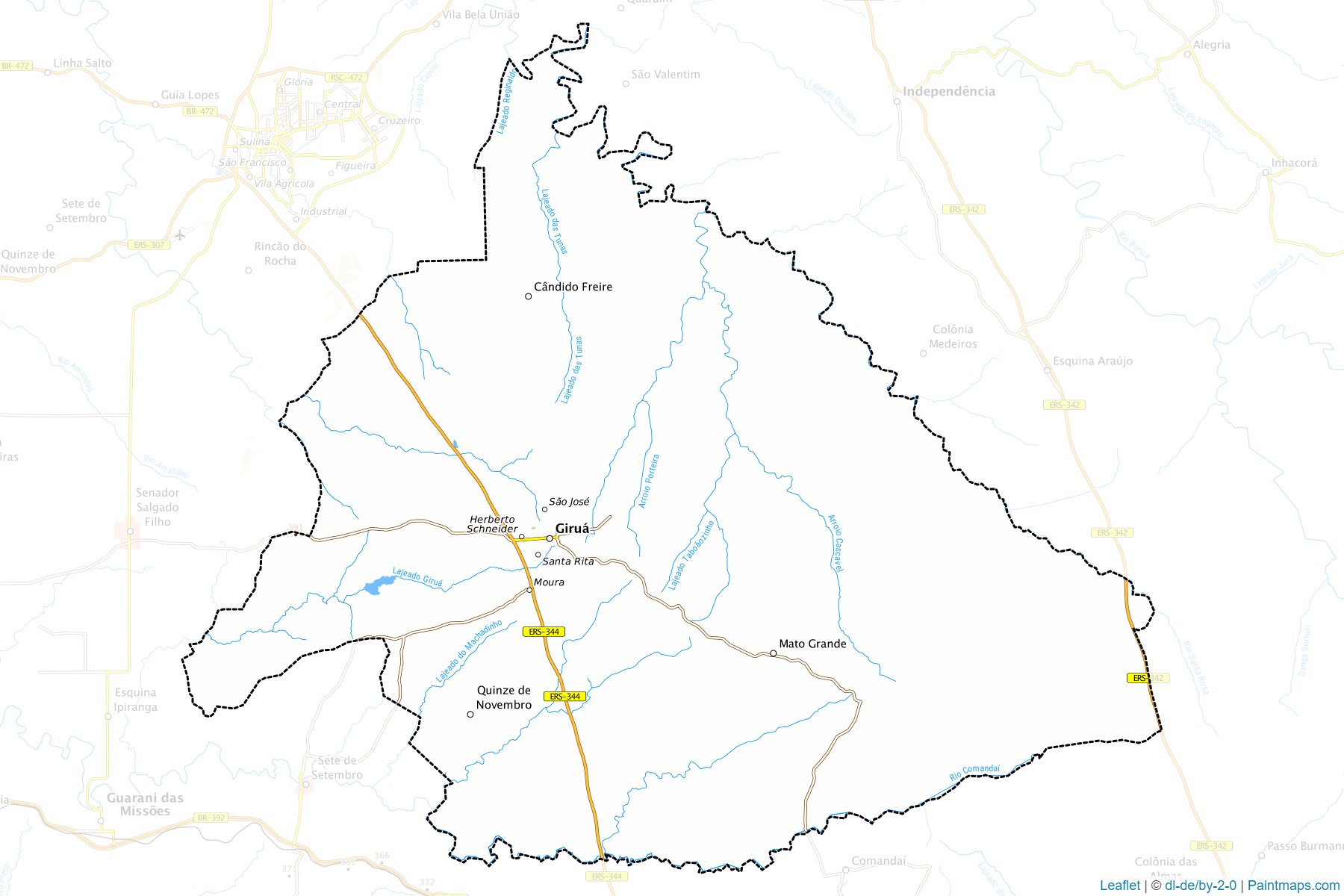 Girua (Rio Grande Do Sul) Map Cropping Samples-1