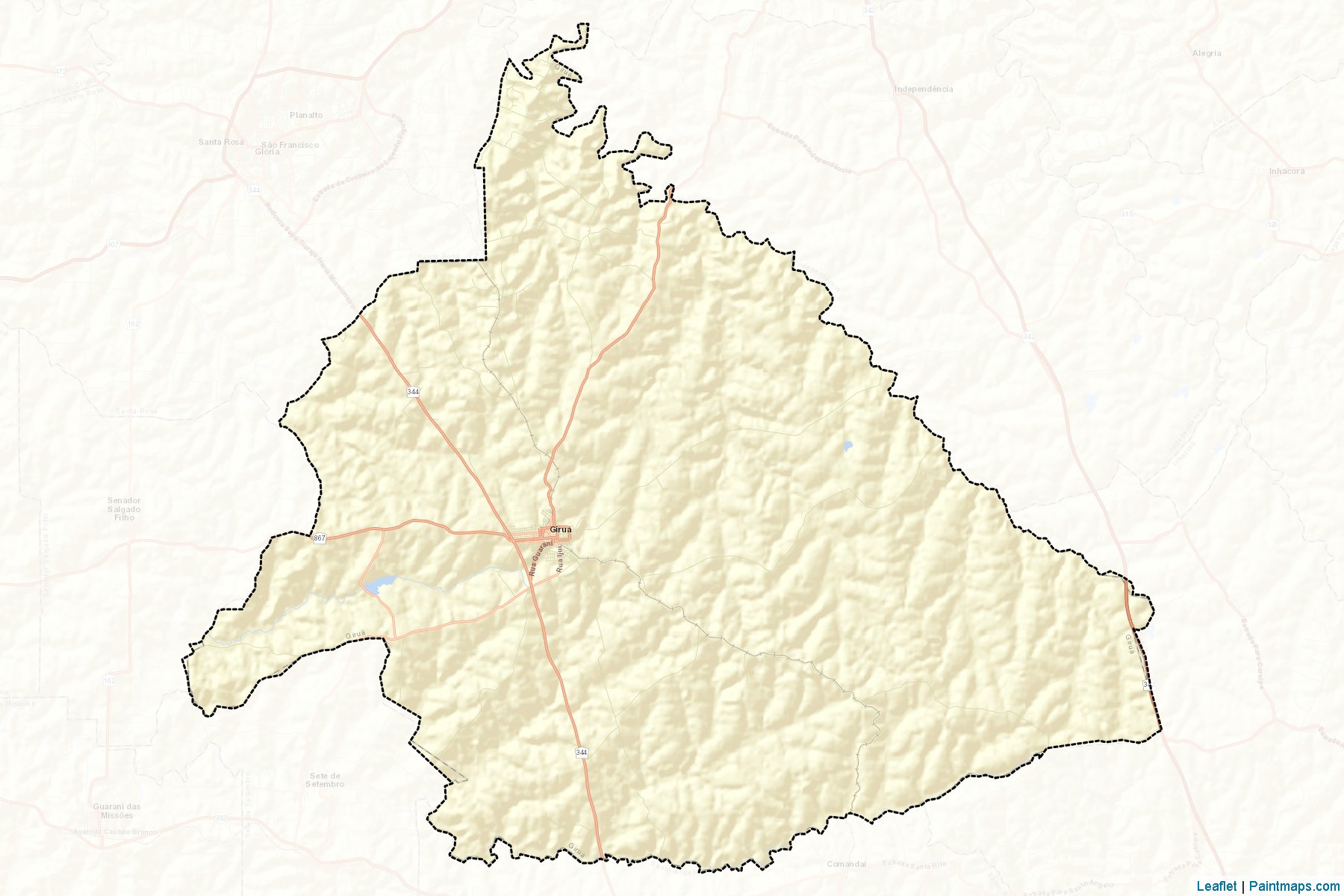 Girua (Rio Grande Do Sul) Map Cropping Samples-2