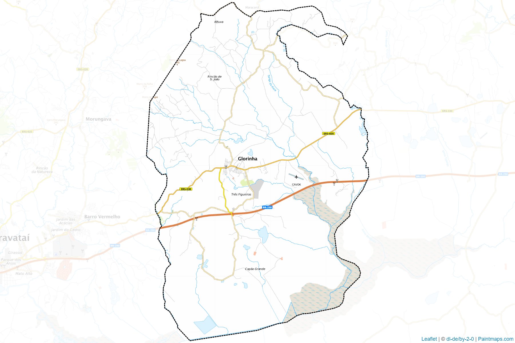 Glorinha (Rio Grande Do Sul) Map Cropping Samples-1