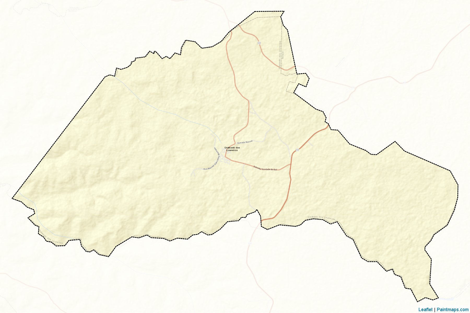 Muestras de recorte de mapas Gramado dos Loureiros (Rio Grande Do Sul)-2