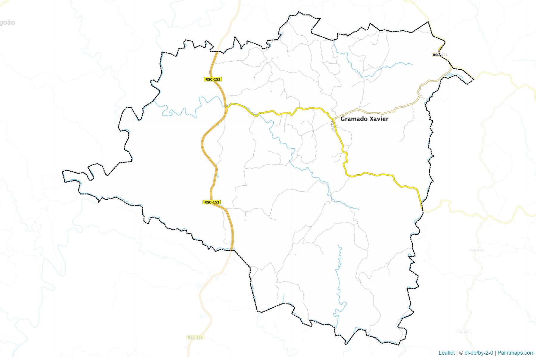 Gramado Xavier (Rio Grande Do Sul) Map Cropping Samples-1