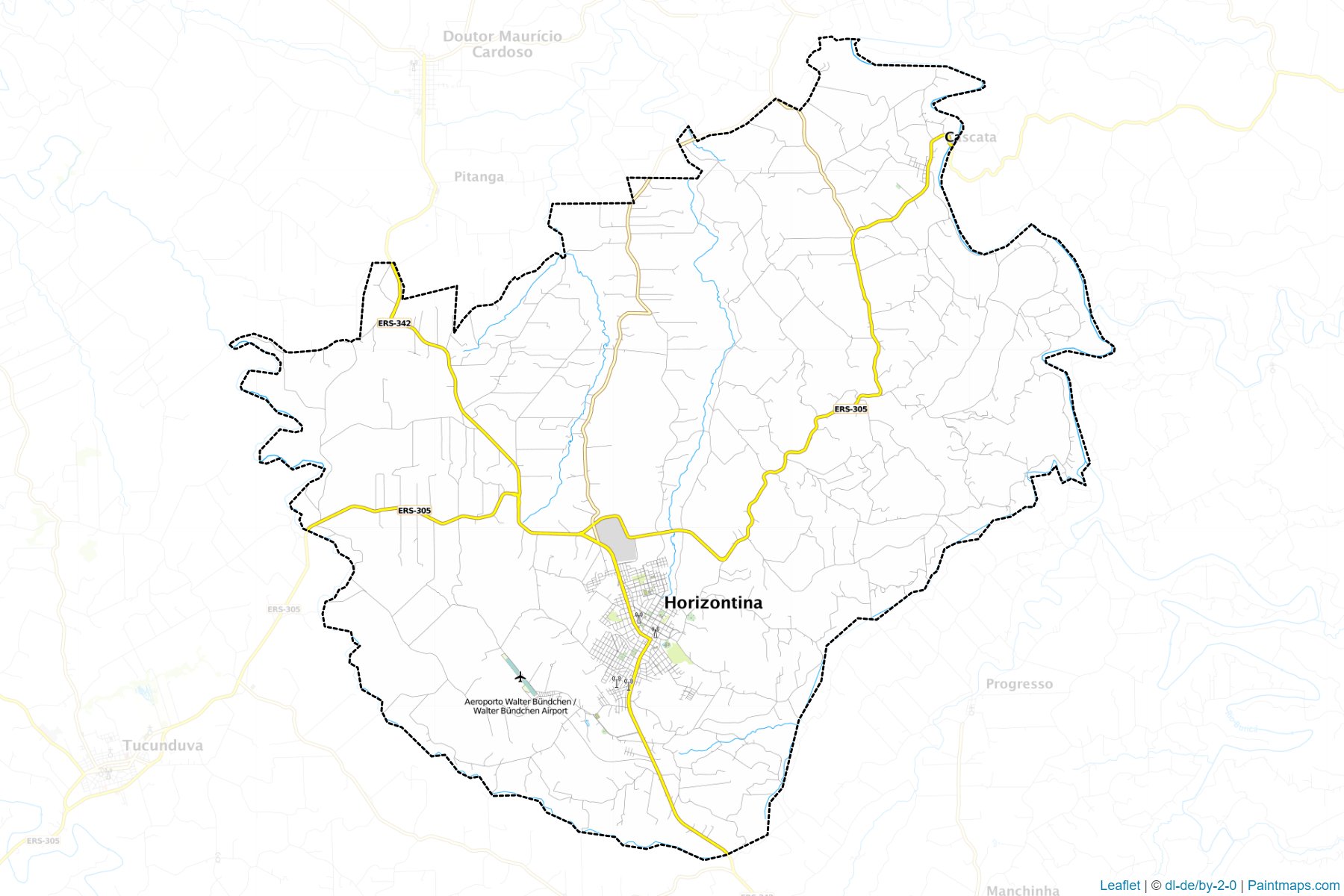 Muestras de recorte de mapas Horizontina (Rio Grande Do Sul)-1