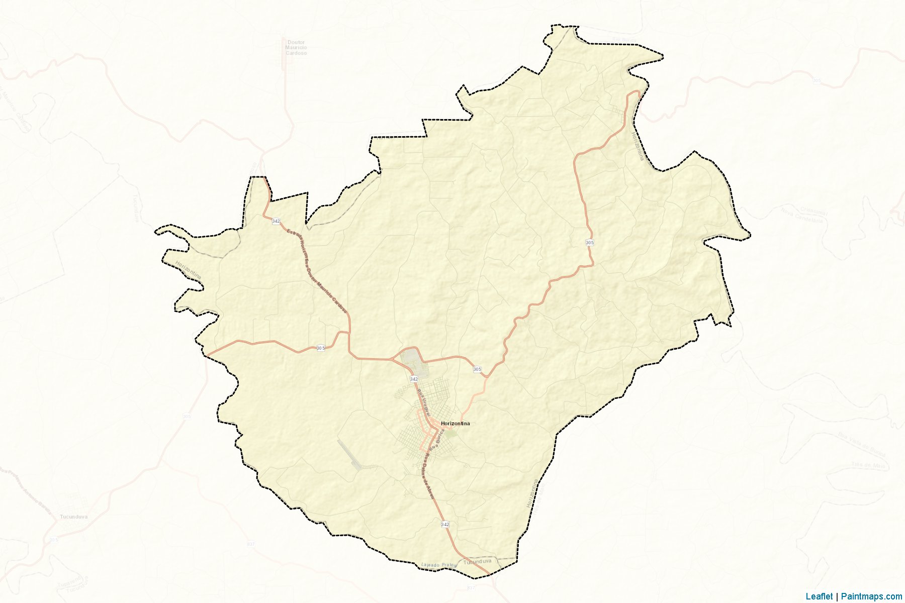 Muestras de recorte de mapas Horizontina (Rio Grande Do Sul)-2