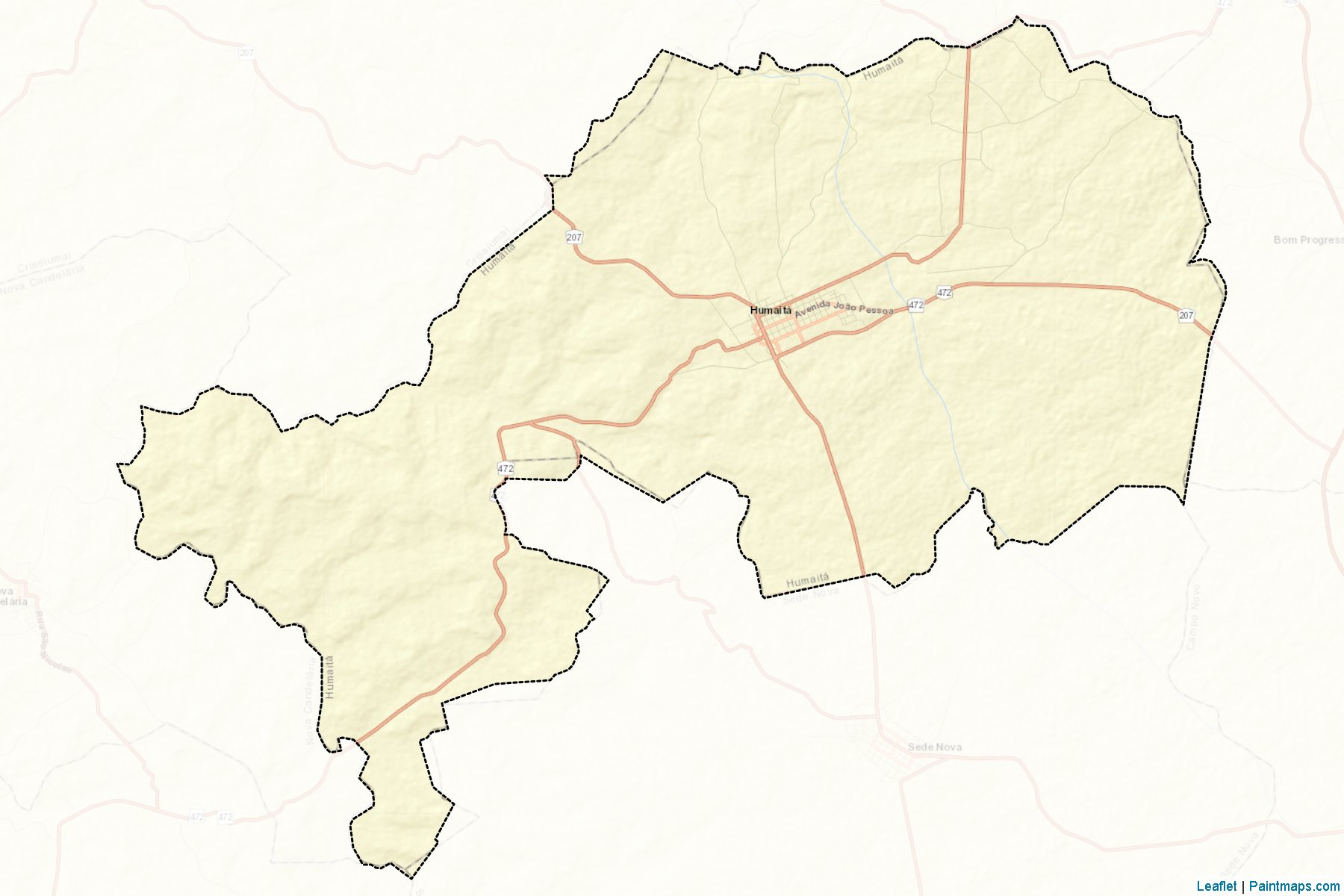 Muestras de recorte de mapas Humaita (Rio Grande Do Sul)-2