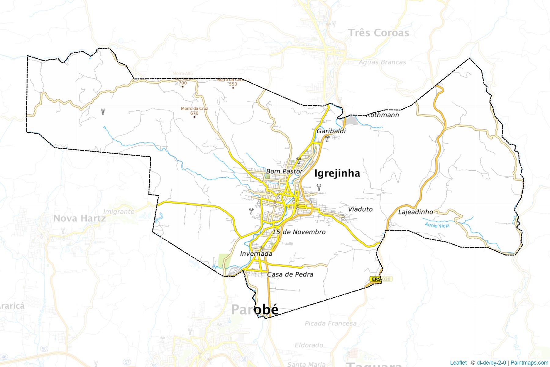 Igrejinha (Rio Grande Do Sul) Map Cropping Samples-1