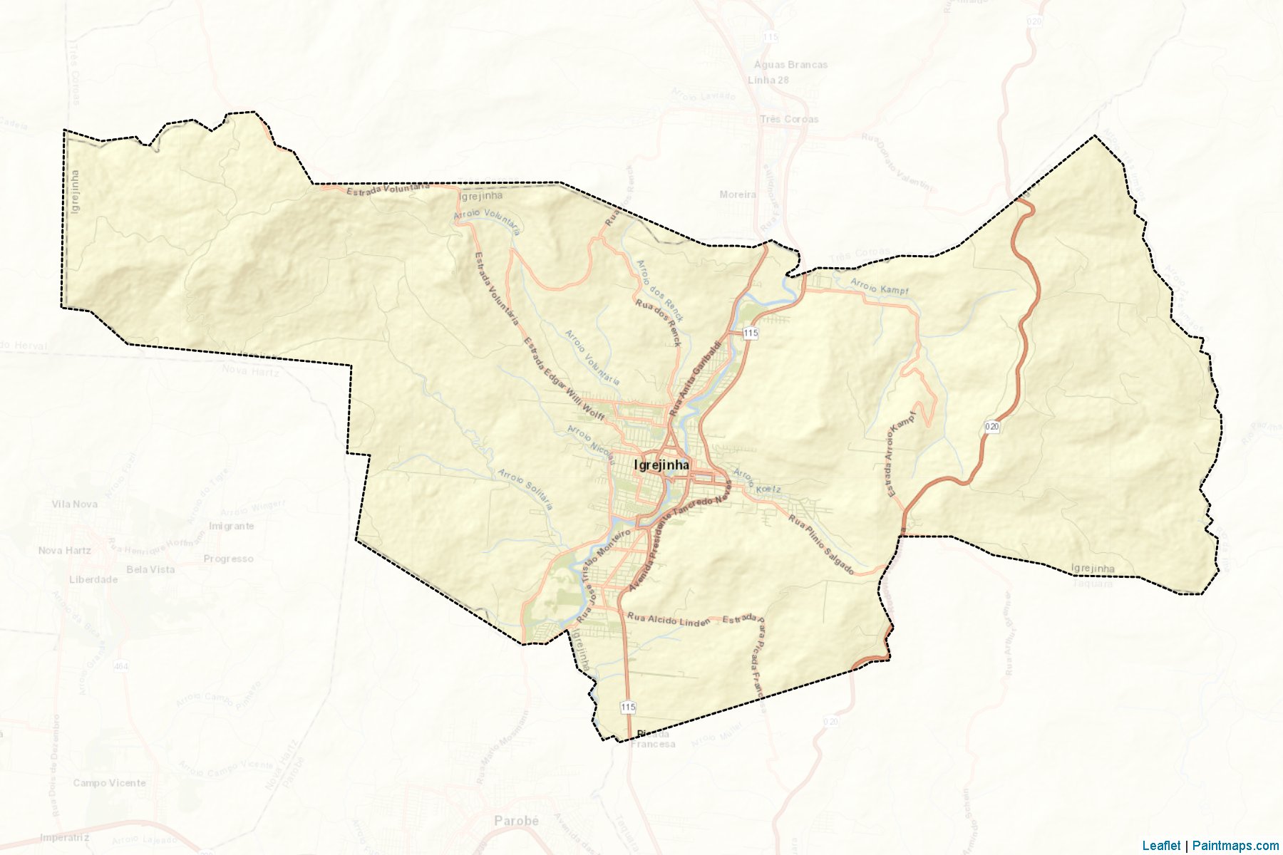 Igrejinha (Rio Grande Do Sul) Map Cropping Samples-2