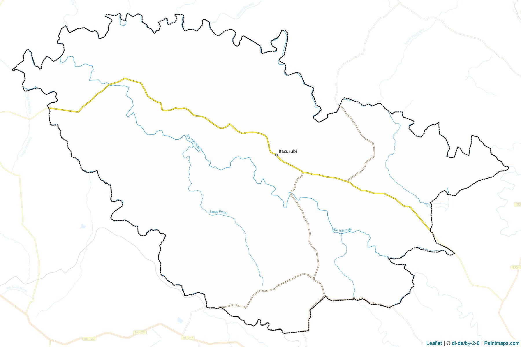 Itacurubi (Rio Grande Do Sul) Map Cropping Samples-1