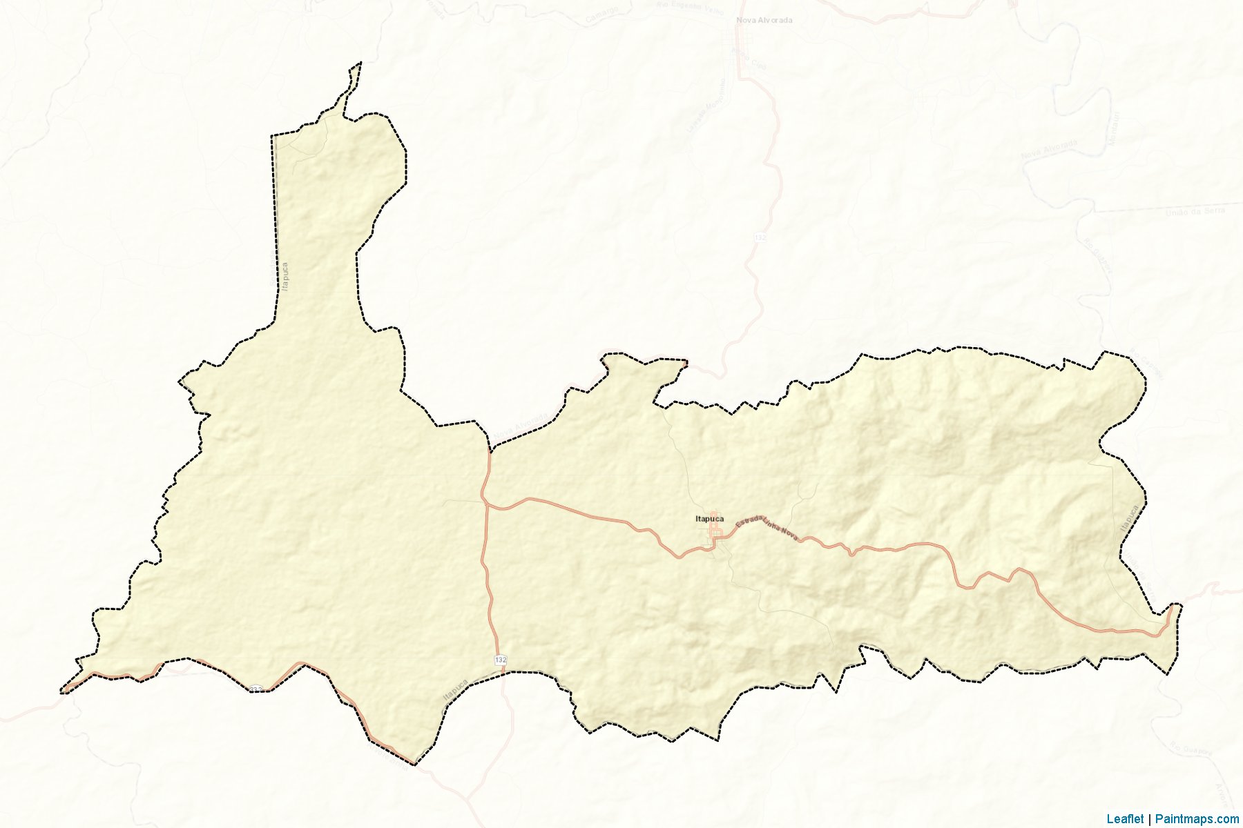 Muestras de recorte de mapas Itapuca (Rio Grande Do Sul)-2