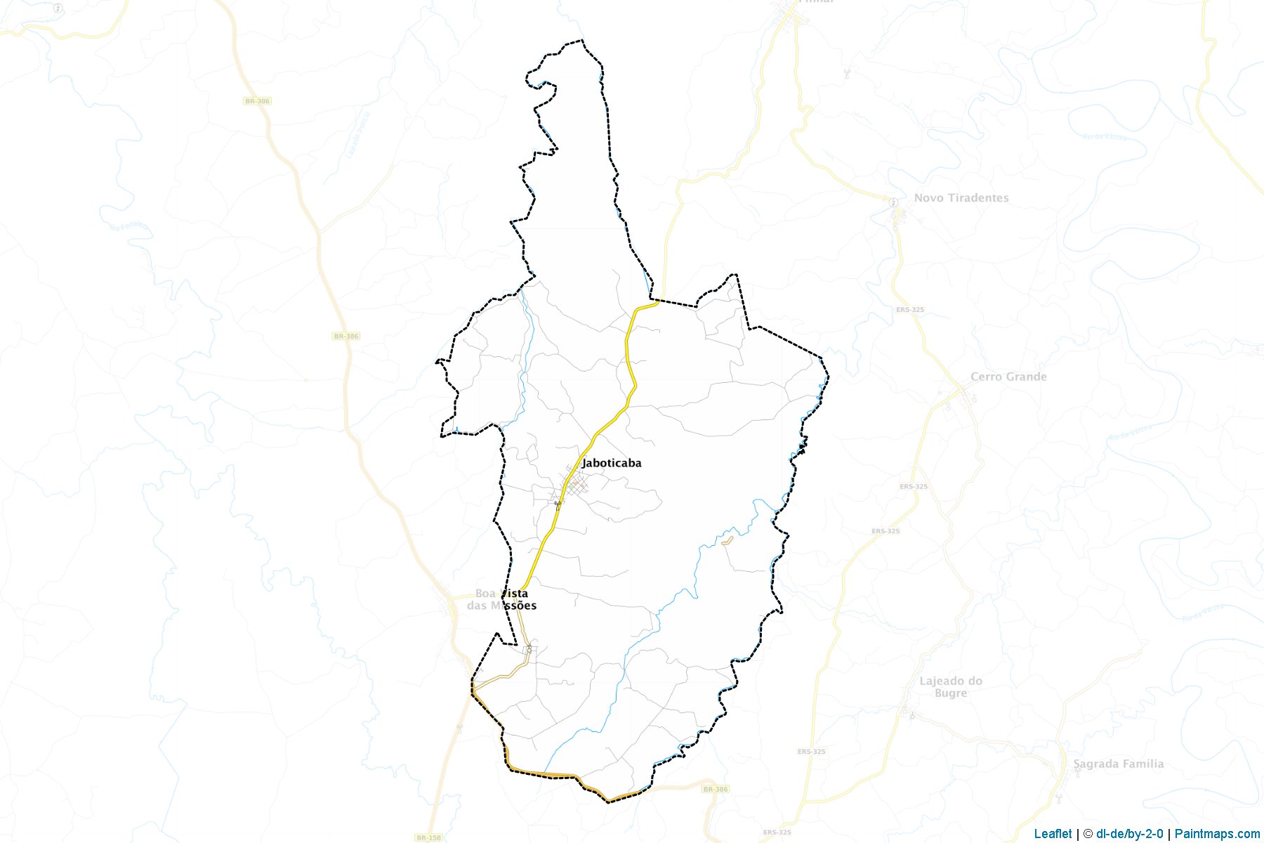 Muestras de recorte de mapas Jaboticaba (Rio Grande Do Sul)-1