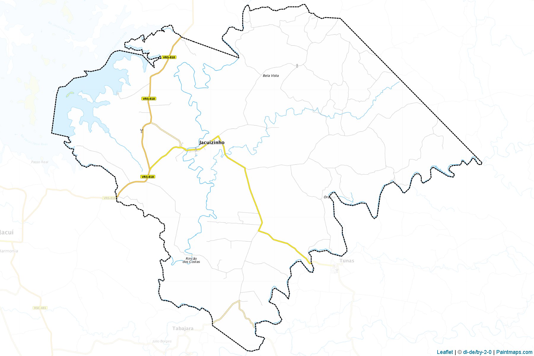 Muestras de recorte de mapas Jacuizinho (Rio Grande Do Sul)-1