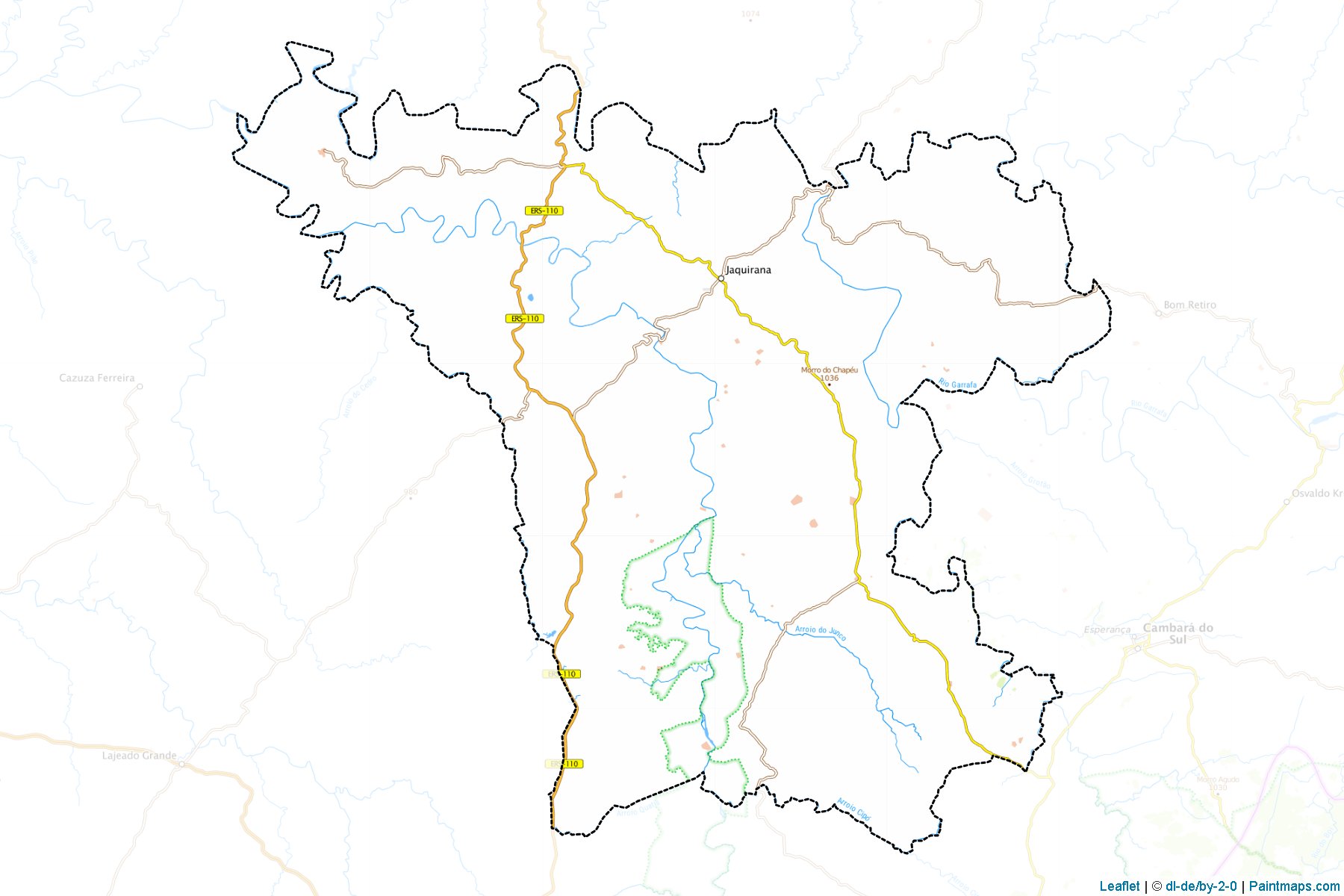 Jaquirana (Rio Grande Do Sul) Map Cropping Samples-1