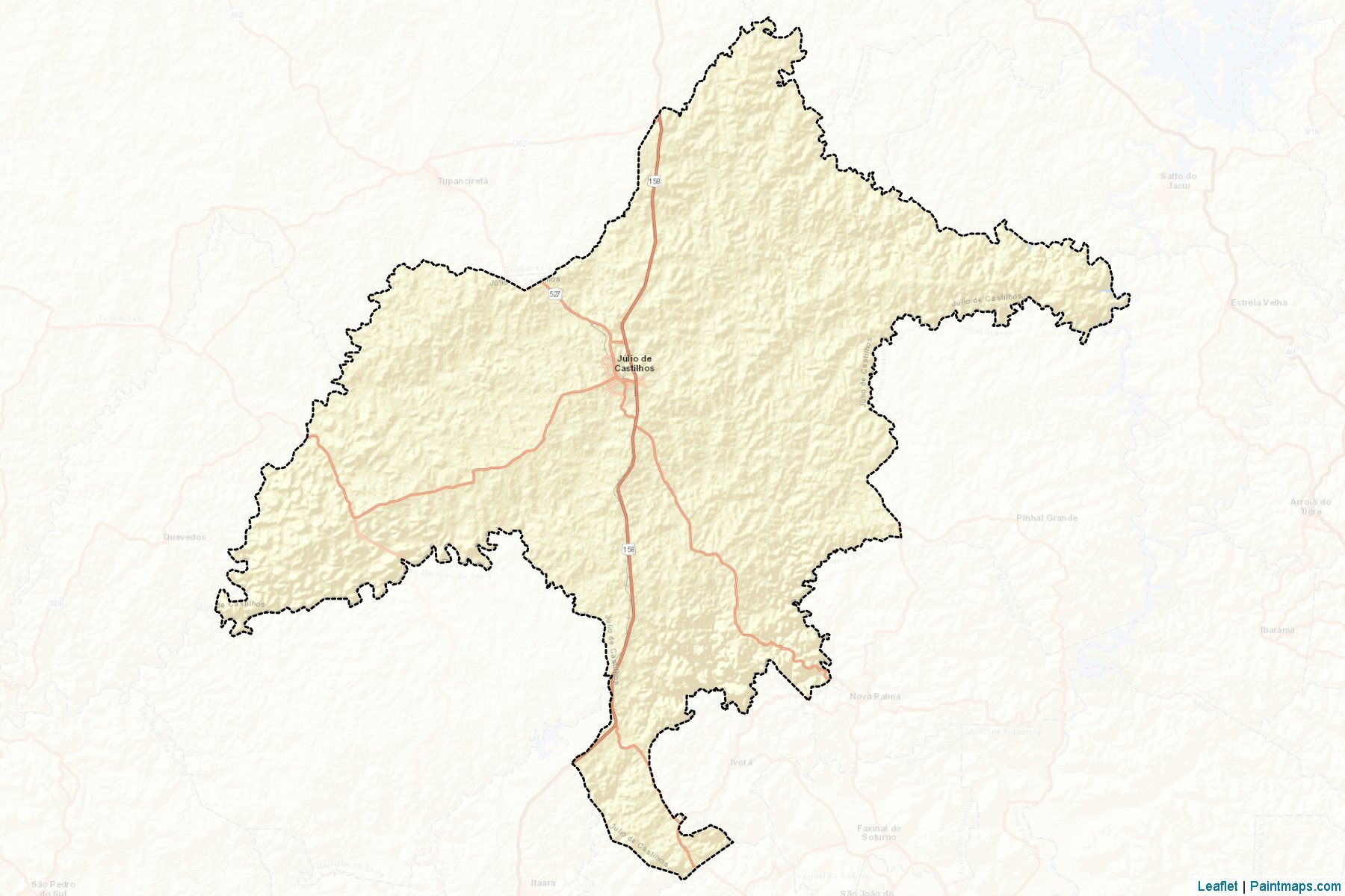 Muestras de recorte de mapas Julio de Castilhos (Rio Grande Do Sul)-2