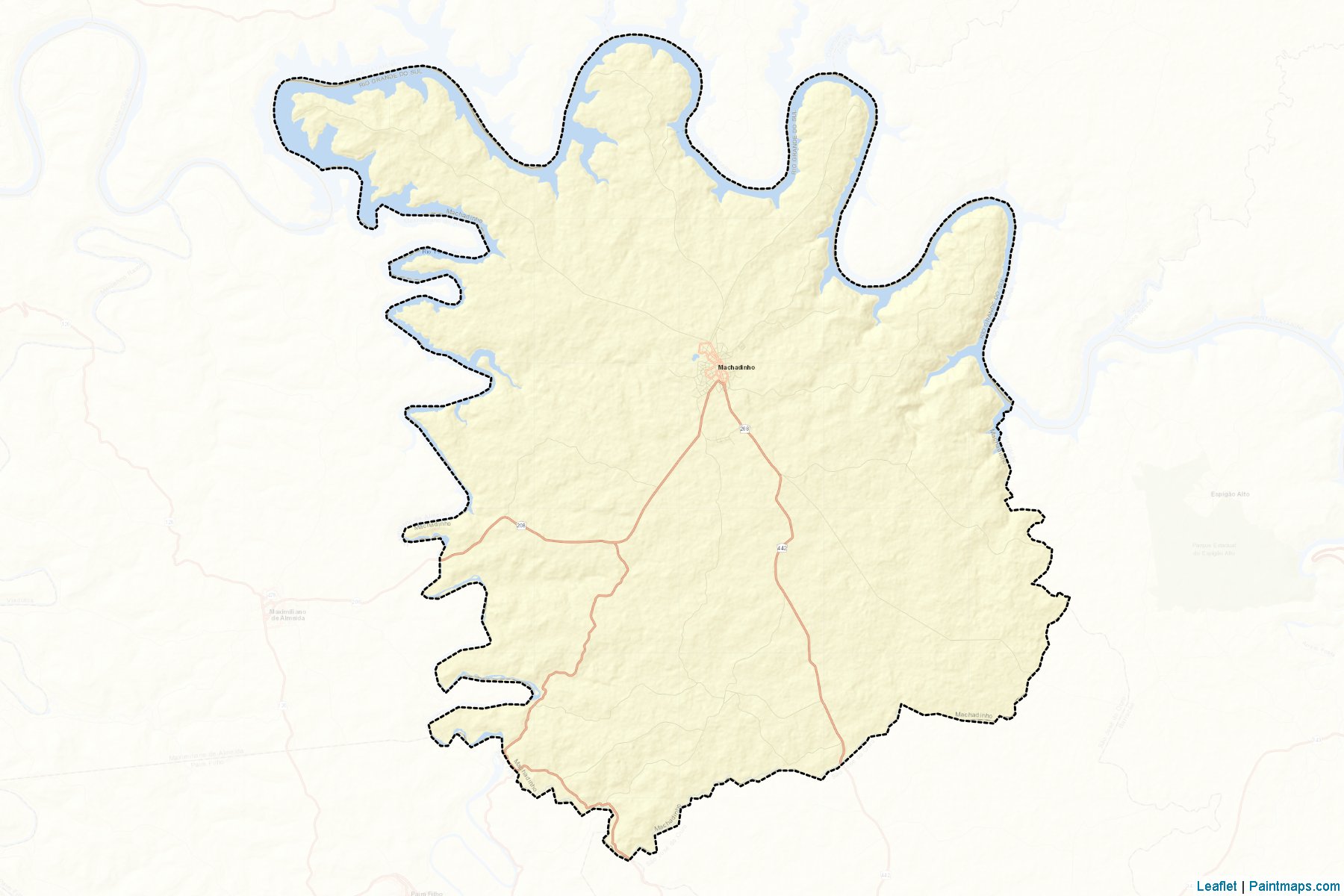 Muestras de recorte de mapas Machadinho (Rio Grande Do Sul)-2