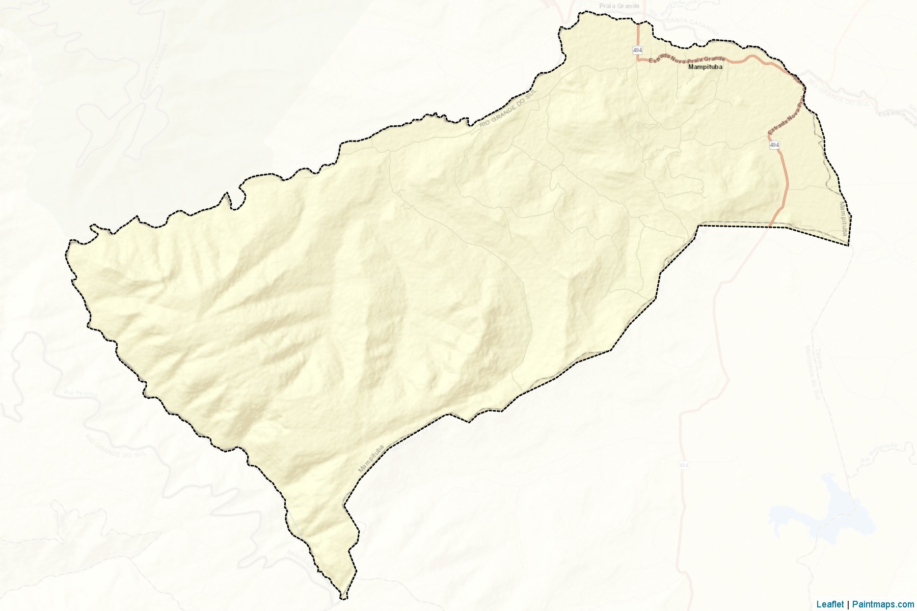 Muestras de recorte de mapas Mampituba (Rio Grande Do Sul)-2