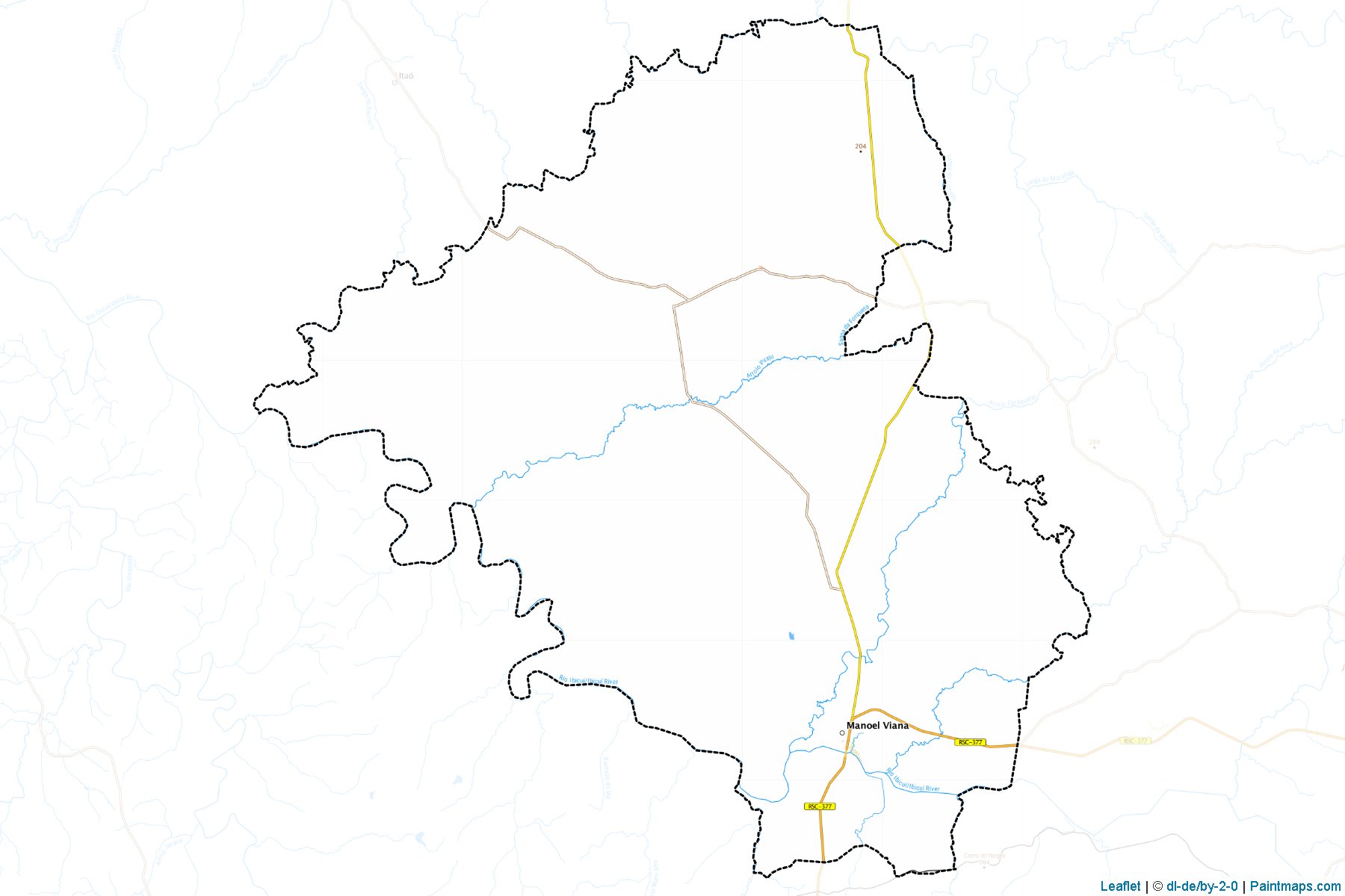 Muestras de recorte de mapas Manoel Viana (Rio Grande Do Sul)-1