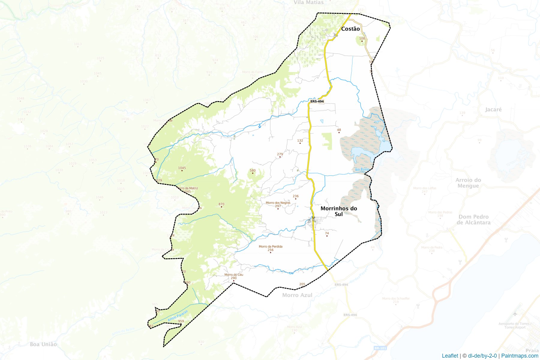 Morrinhos do Sul (Rio Grande Do Sul) Map Cropping Samples-1