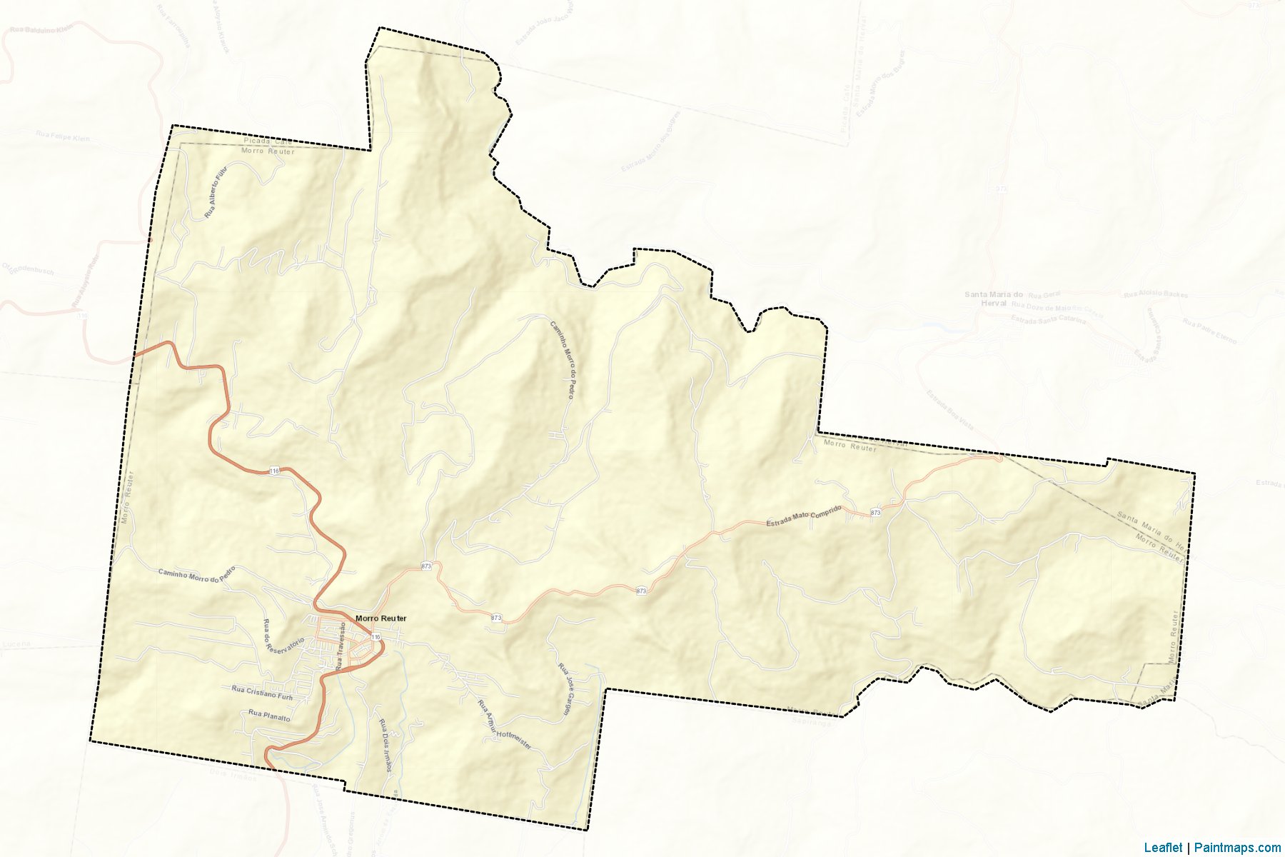 Muestras de recorte de mapas Morro Reuter (Rio Grande Do Sul)-2