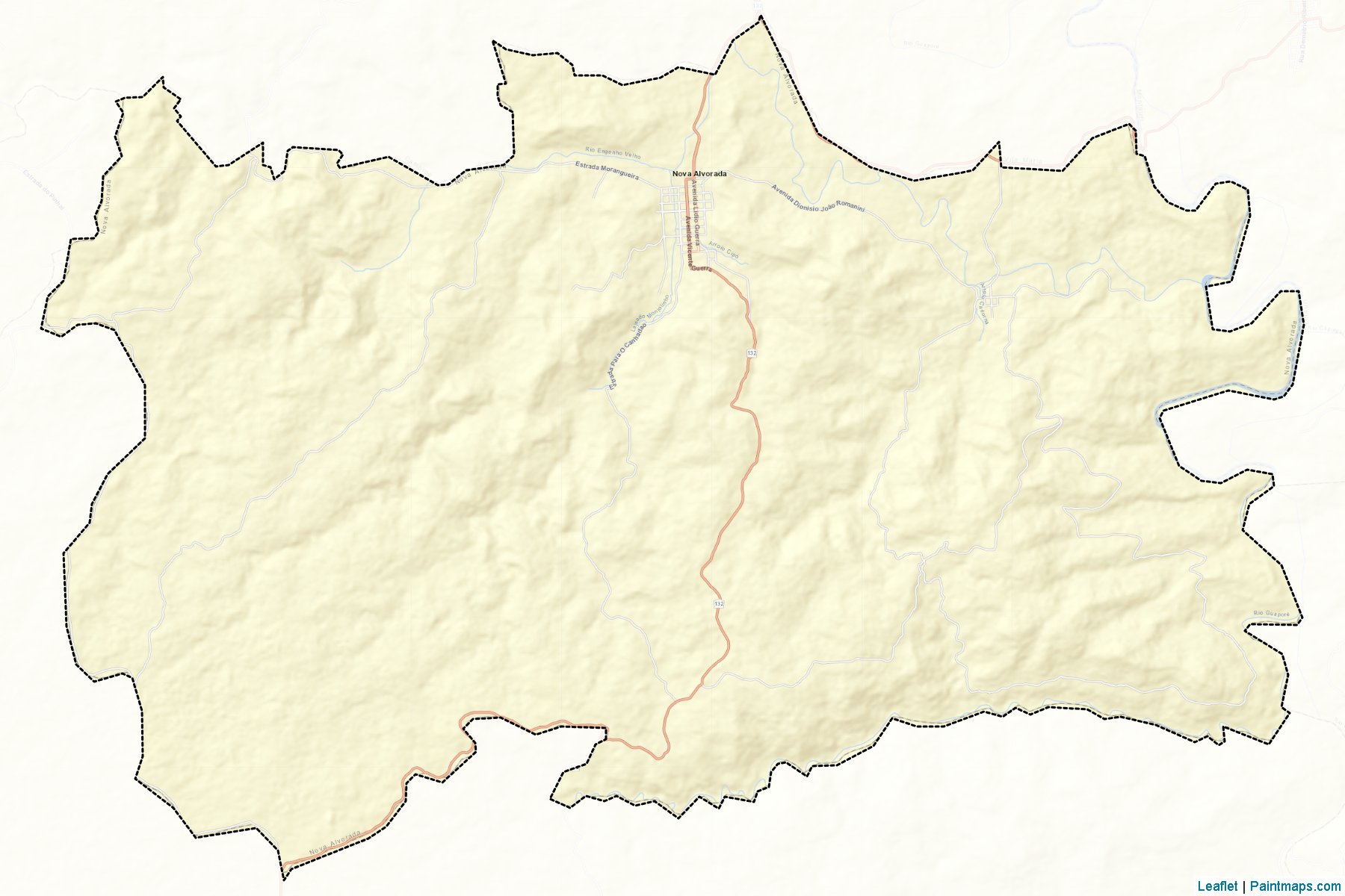 Nova Alvorada (Rio Grande Do Sul) Map Cropping Samples-2