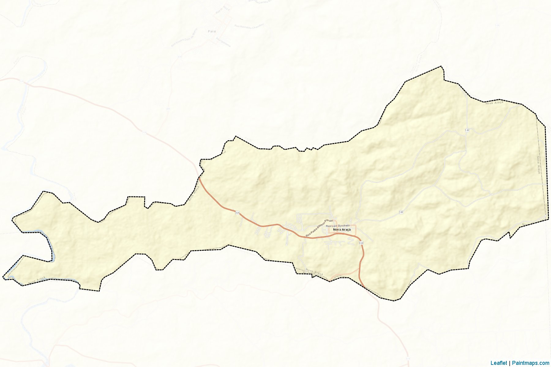 Muestras de recorte de mapas Nova Araca (Rio Grande Do Sul)-2