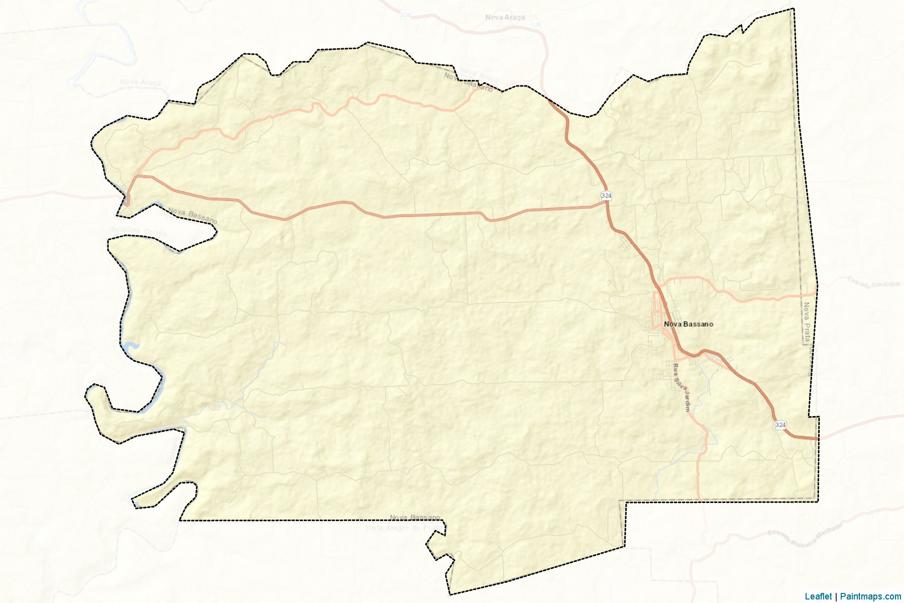 Muestras de recorte de mapas Nova Bassano (Rio Grande Do Sul)-2