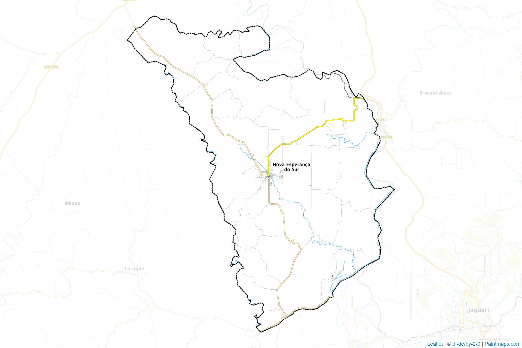 Nova Esperanca do Sul (Rio Grande Do Sul) Map Cropping Samples-1