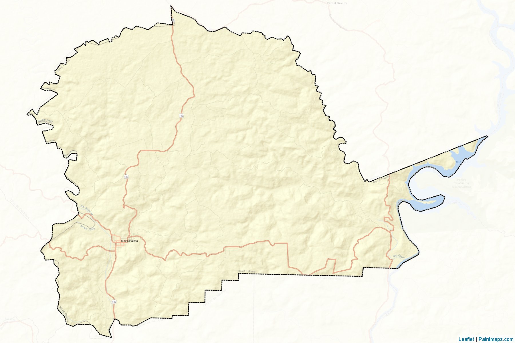 Muestras de recorte de mapas Nova Palma (Rio Grande Do Sul)-2