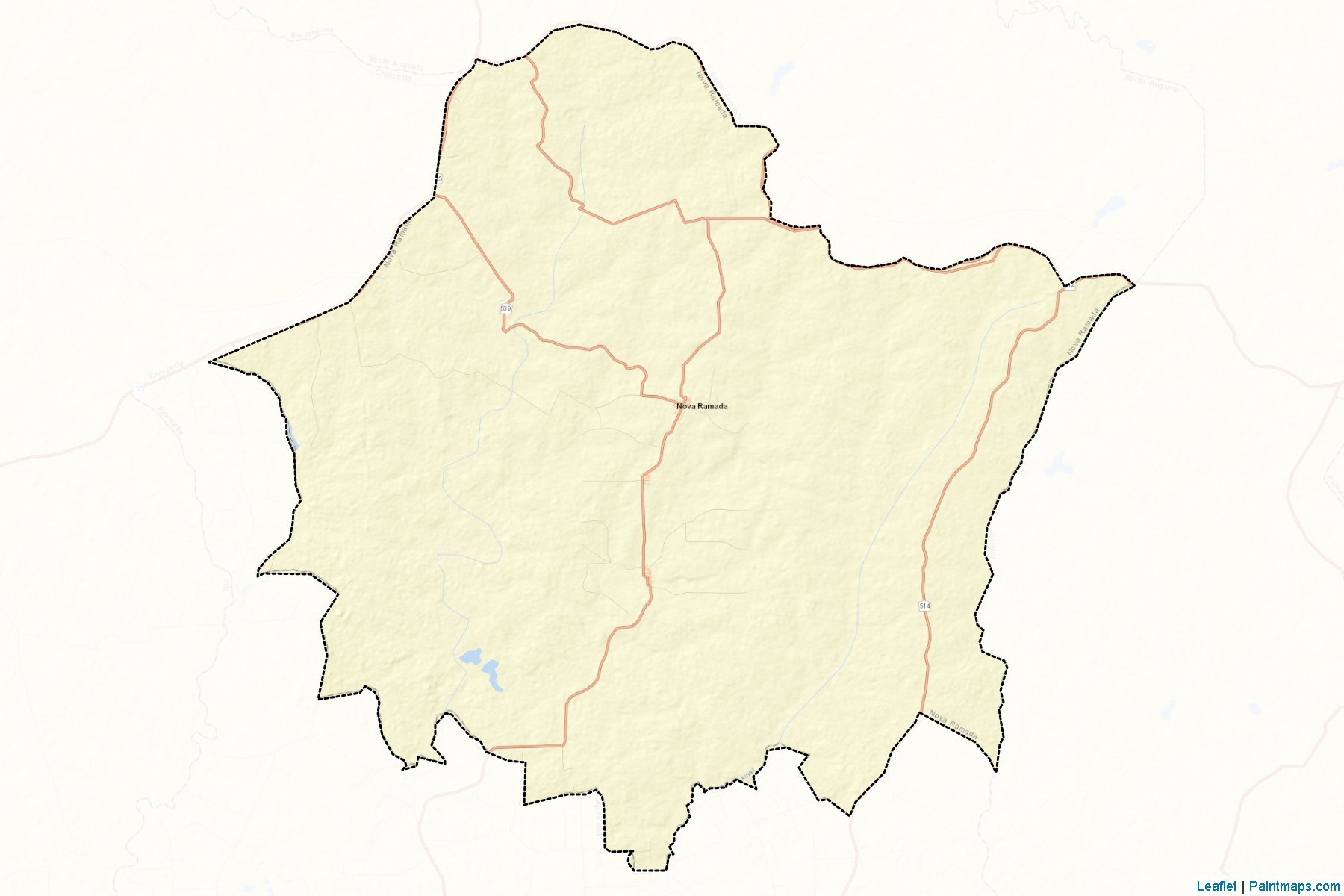 Nova Ramada (Rio Grande Do Sul) Map Cropping Samples-2