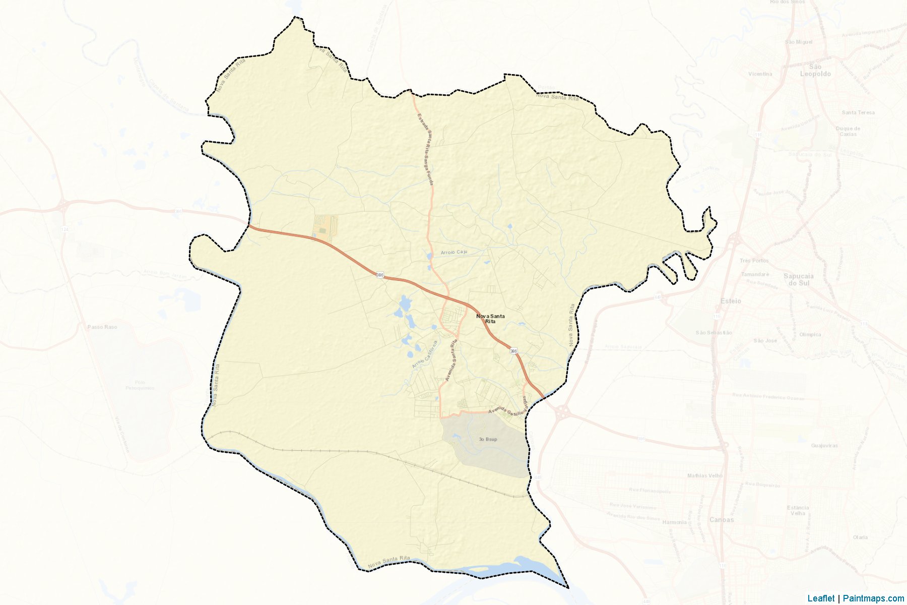 Nova Santa Rita (Rio Grande Do Sul) Map Cropping Samples-2