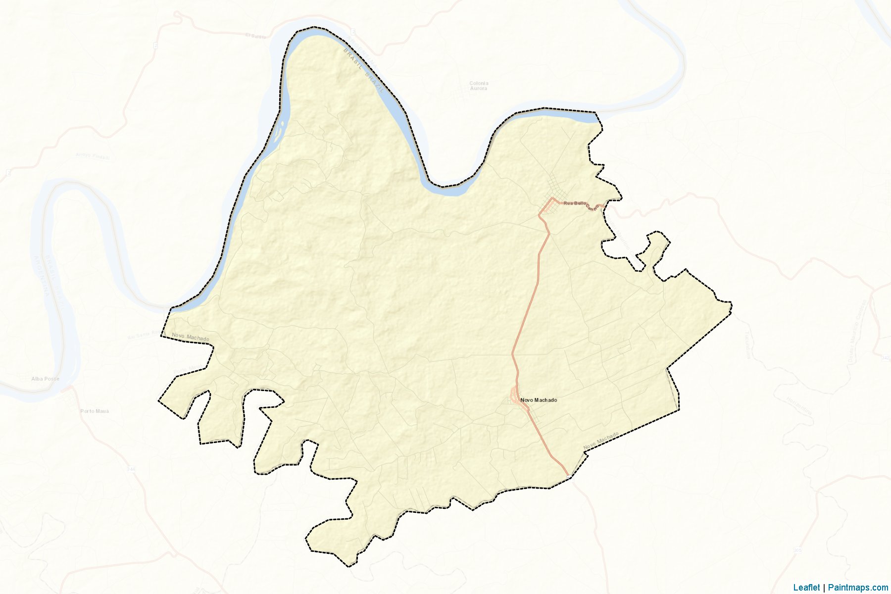 Novo Machado (Rio Grande Do Sul) Map Cropping Samples-2