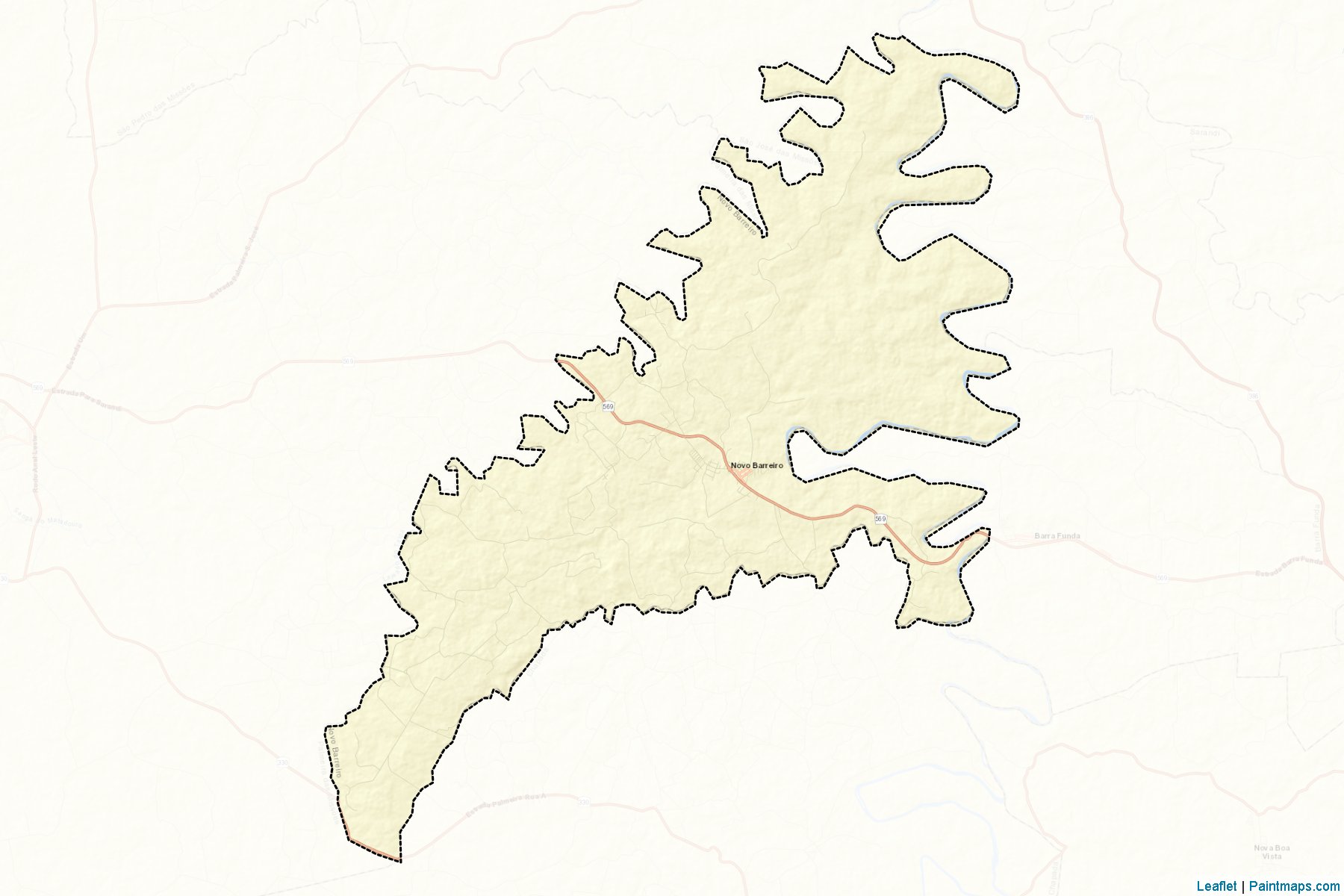 Muestras de recorte de mapas Novo Barreiro (Rio Grande Do Sul)-2