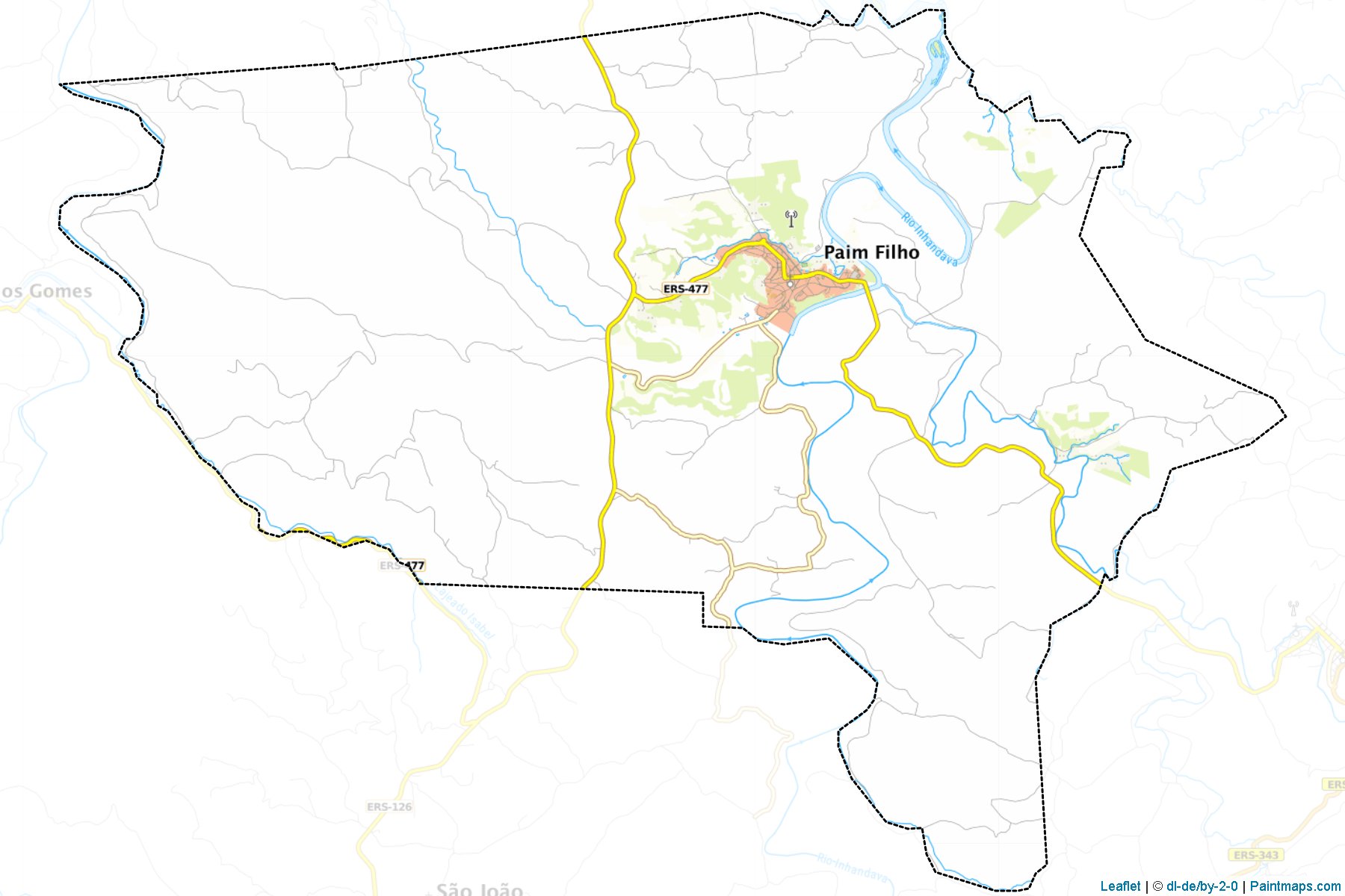 Muestras de recorte de mapas Paim Filho (Rio Grande Do Sul)-1