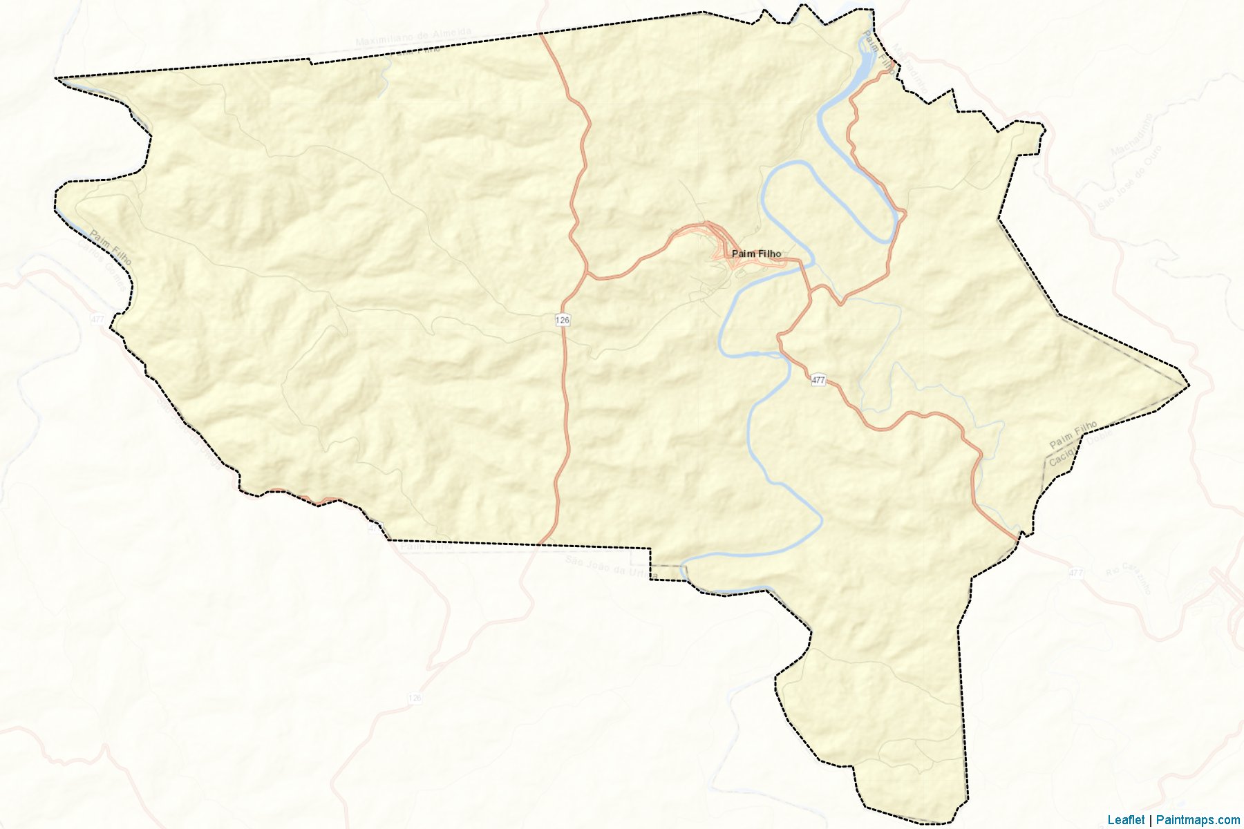 Paim Filho (Rio Grande Do Sul) Map Cropping Samples-2