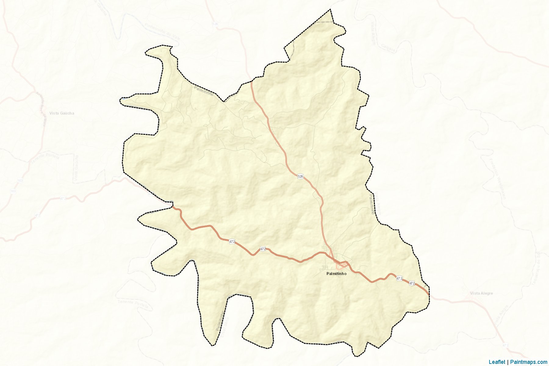 Muestras de recorte de mapas Palmitinho (Rio Grande Do Sul)-2