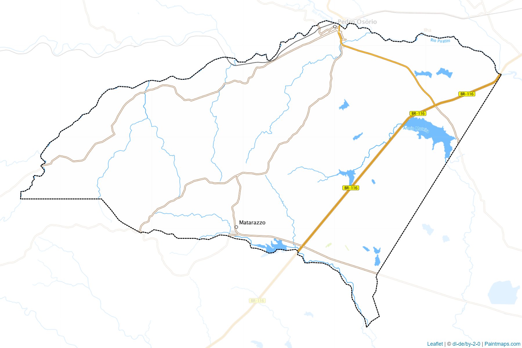 Muestras de recorte de mapas Pedro Osorio (Rio Grande Do Sul)-1