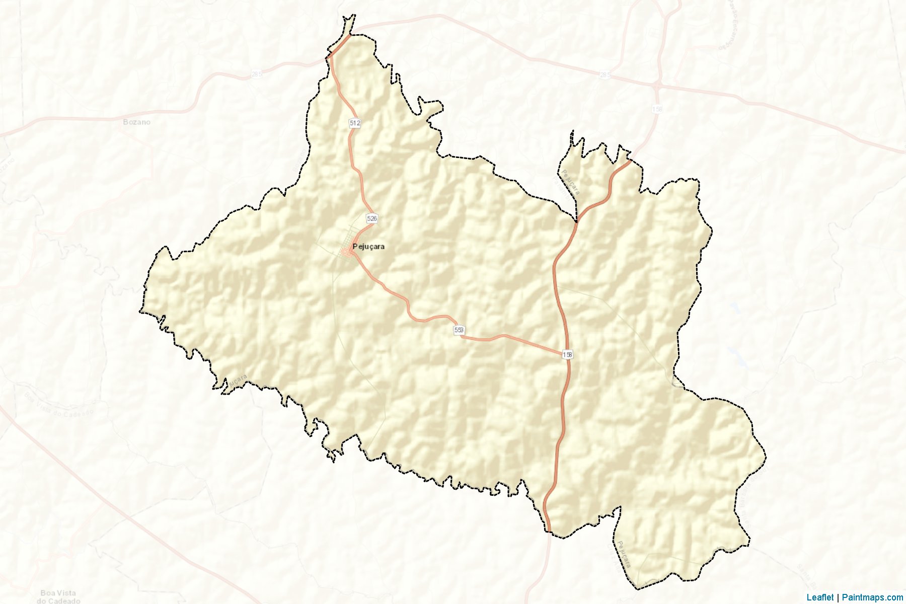 Muestras de recorte de mapas Pejucara (Rio Grande Do Sul)-2