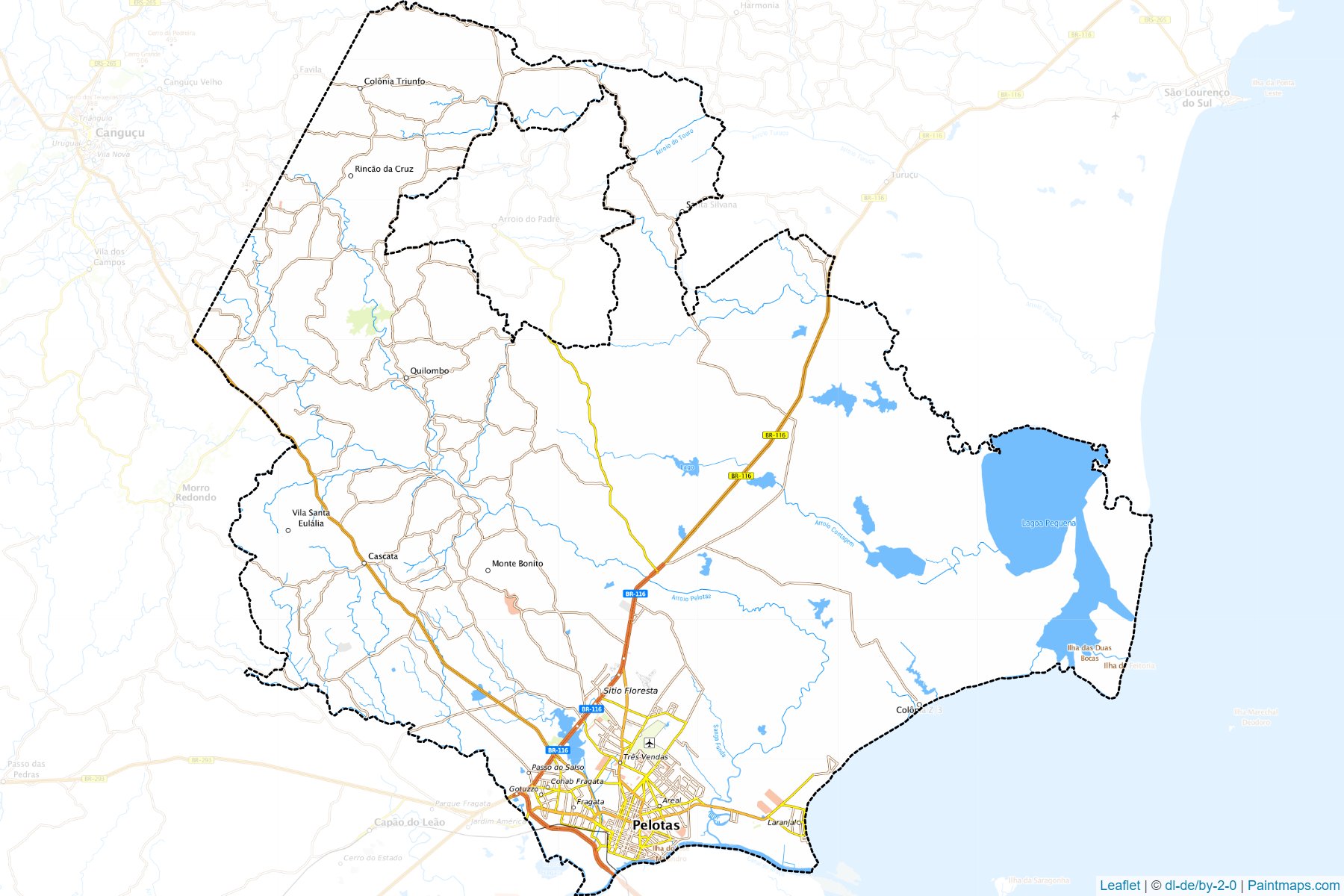 Muestras de recorte de mapas Pelotas (Rio Grande Do Sul)-1