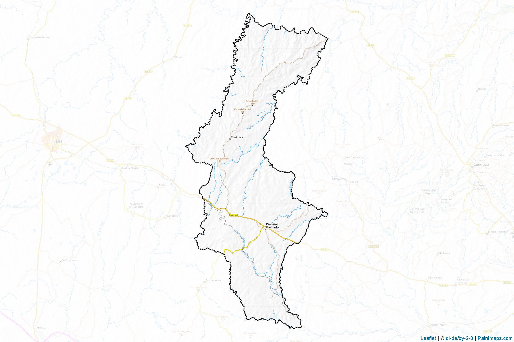 Pinheiro Machado (Rio Grande Do Sul) Map Cropping Samples-1