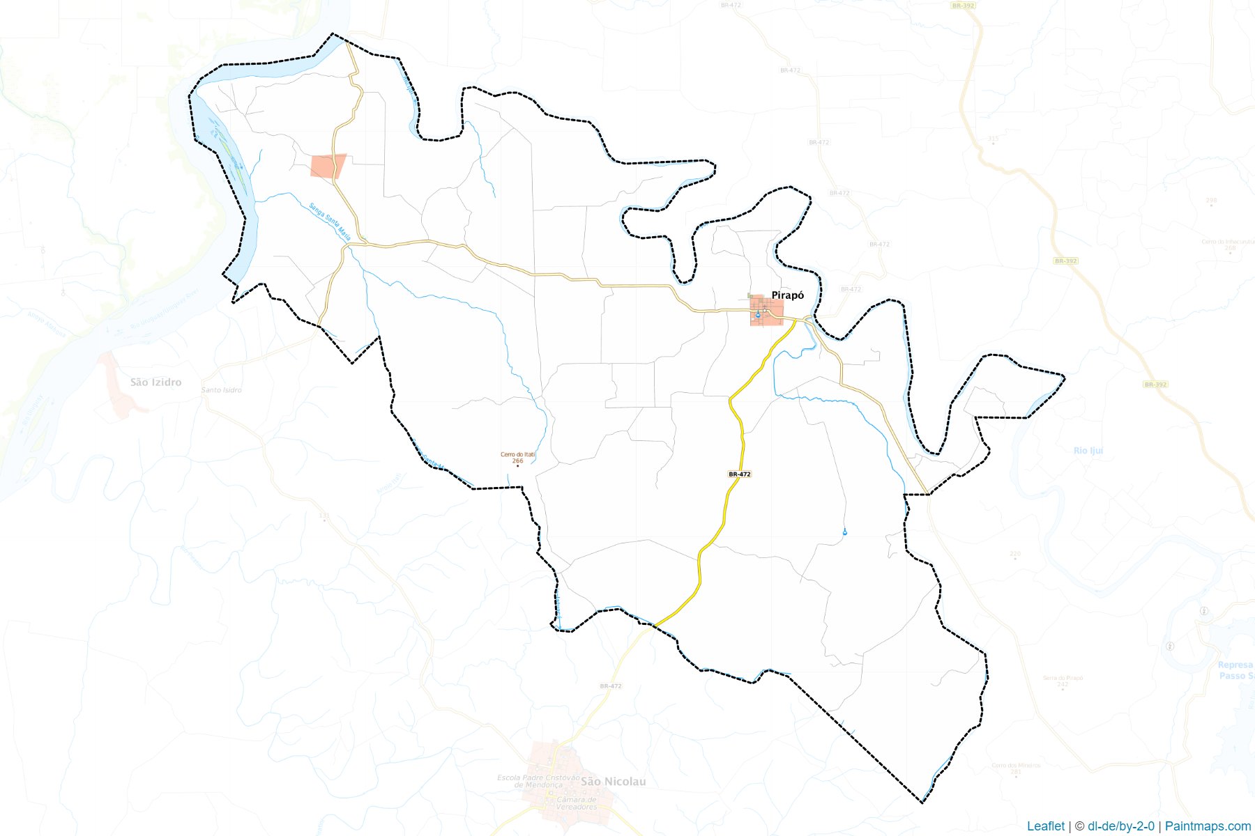 Pirapo (Rio Grande do Sul) Haritası Örnekleri-1