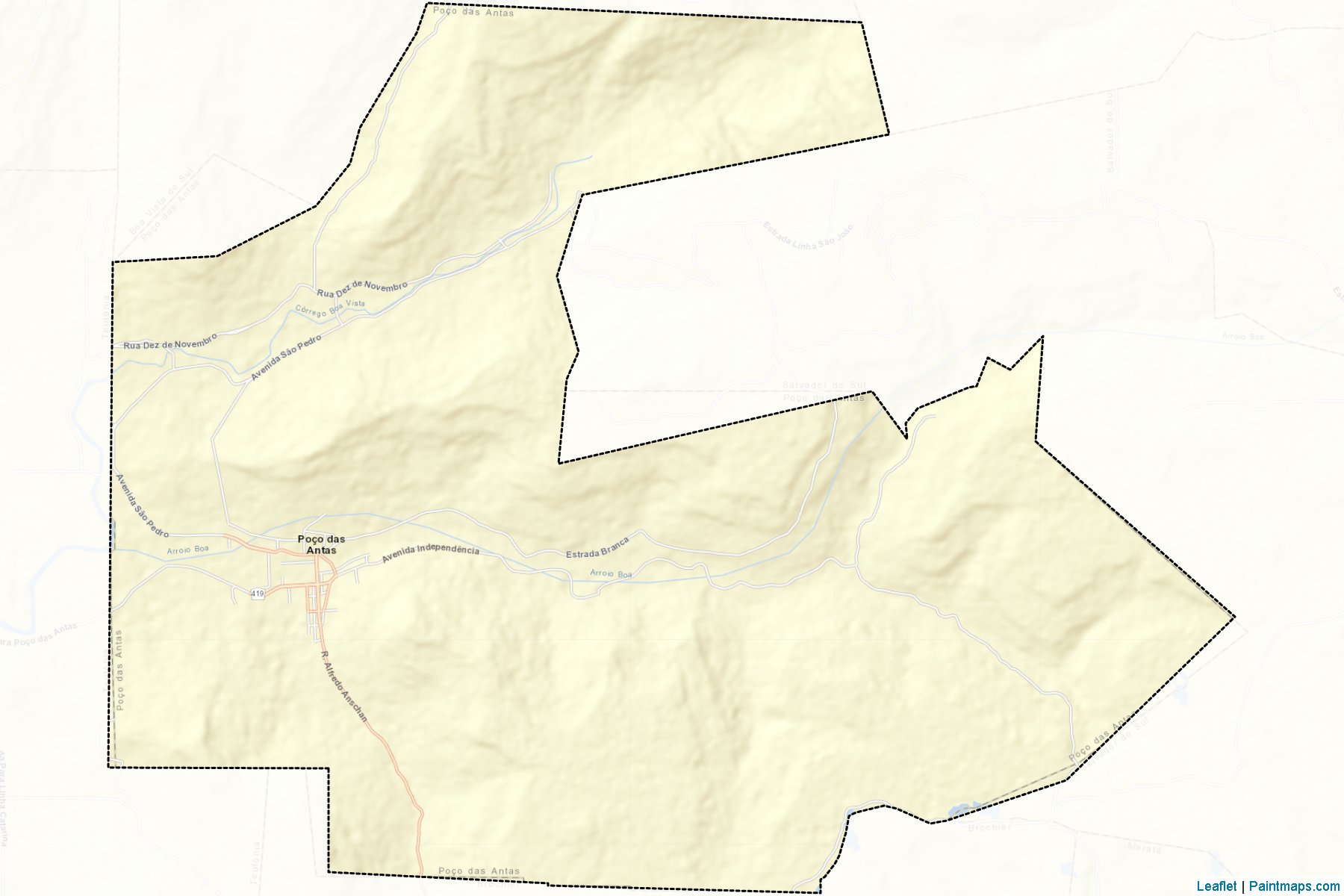 Muestras de recorte de mapas Poco das Antas (Rio Grande Do Sul)-2