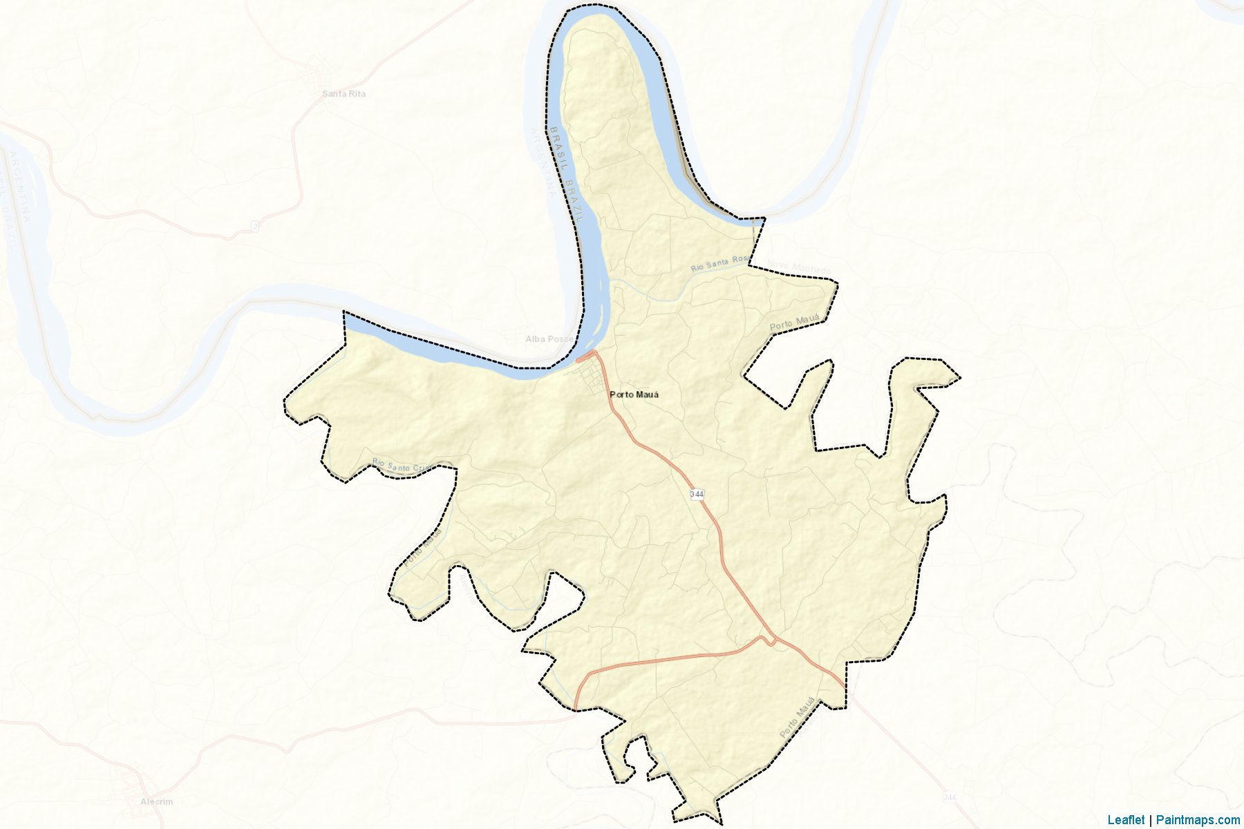 Porto Maua (Rio Grande Do Sul) Map Cropping Samples-2